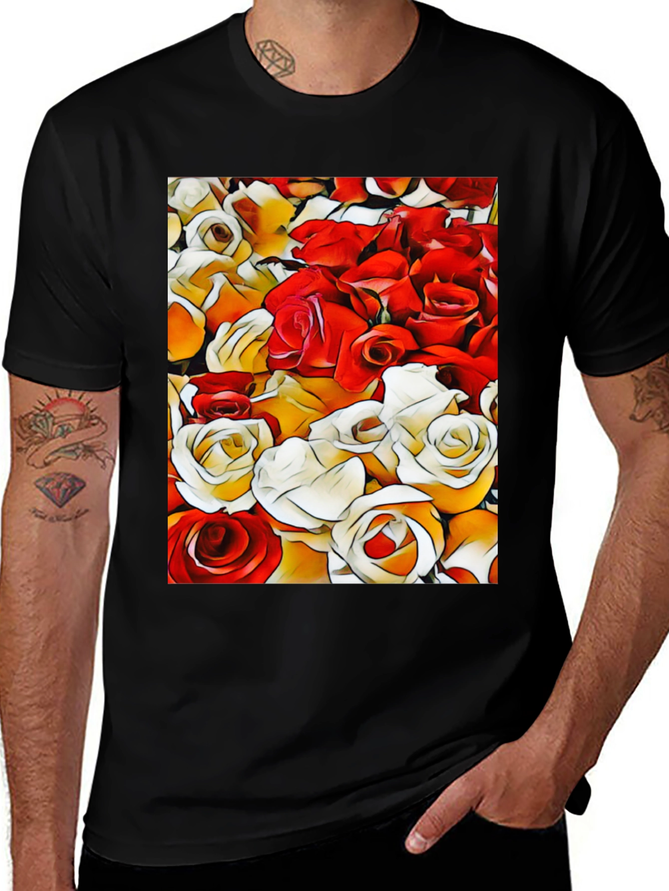 Floral Pattern T-Shirt