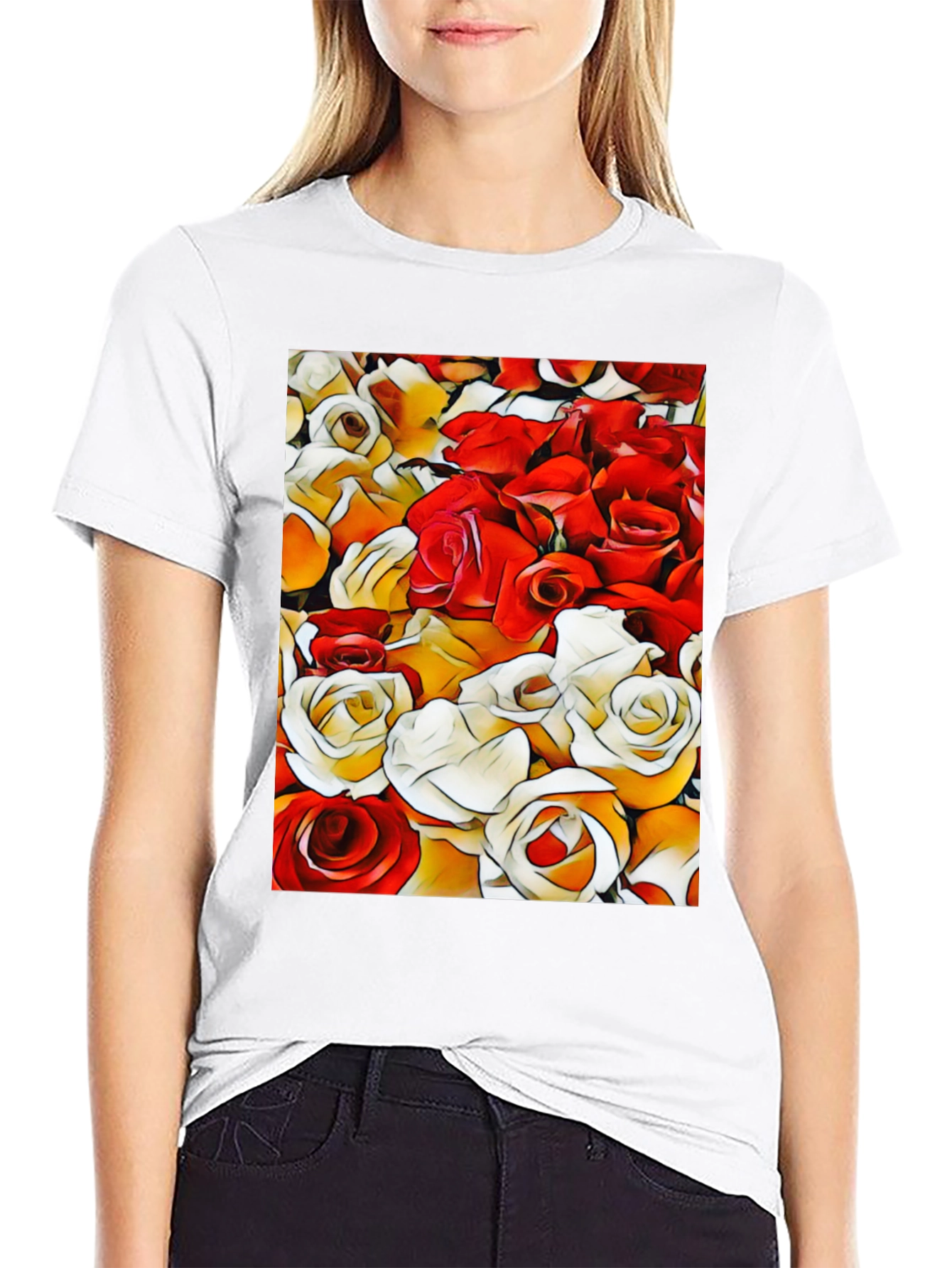 Floral Pattern T-Shirt
