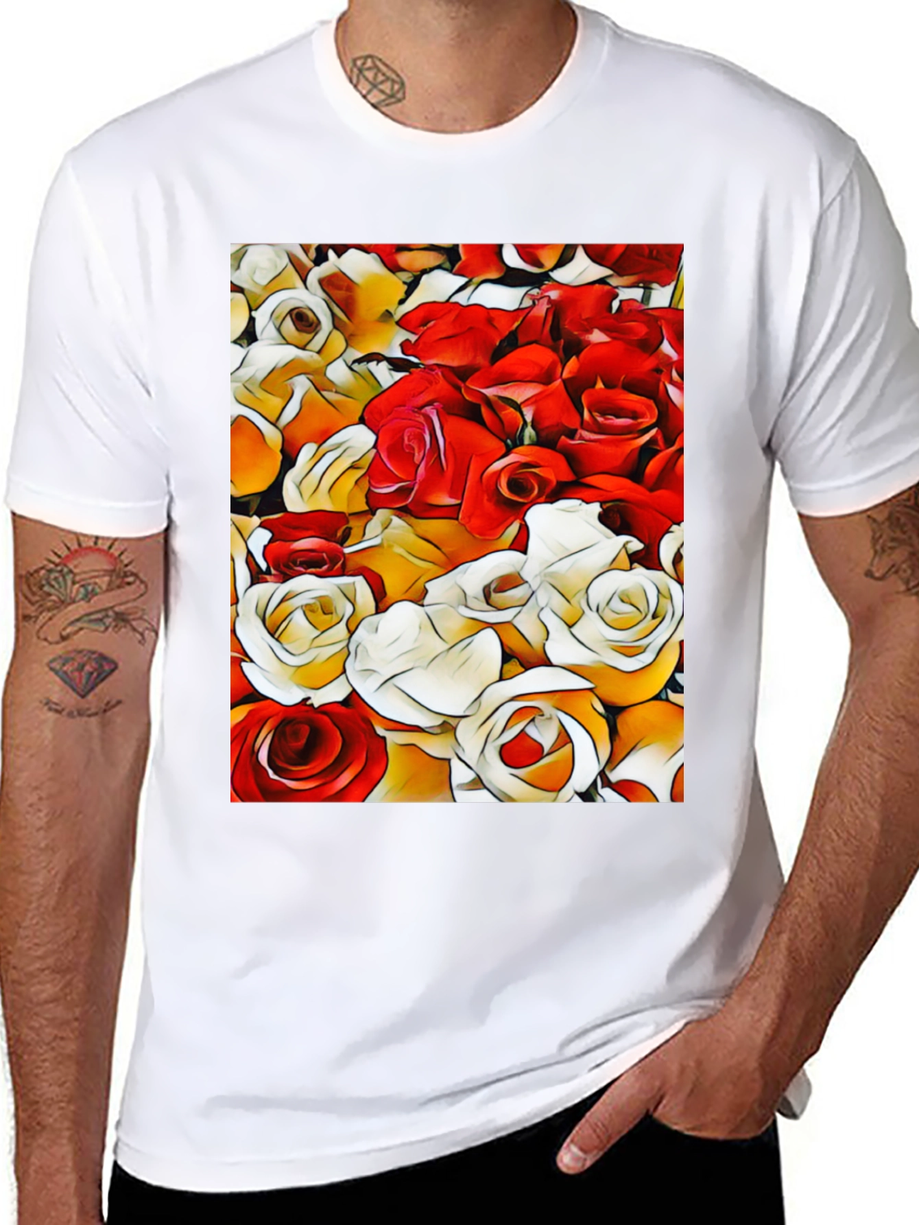 Floral Pattern T-Shirt
