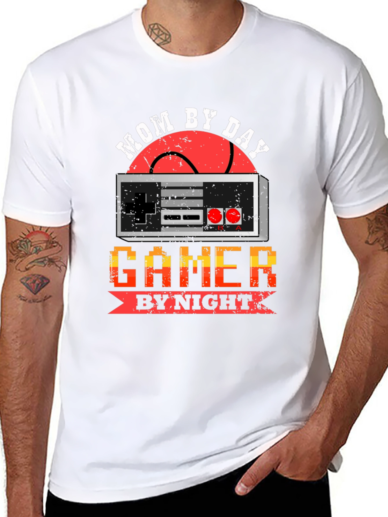 Mom By Day Gamer By Night Graphic Tee