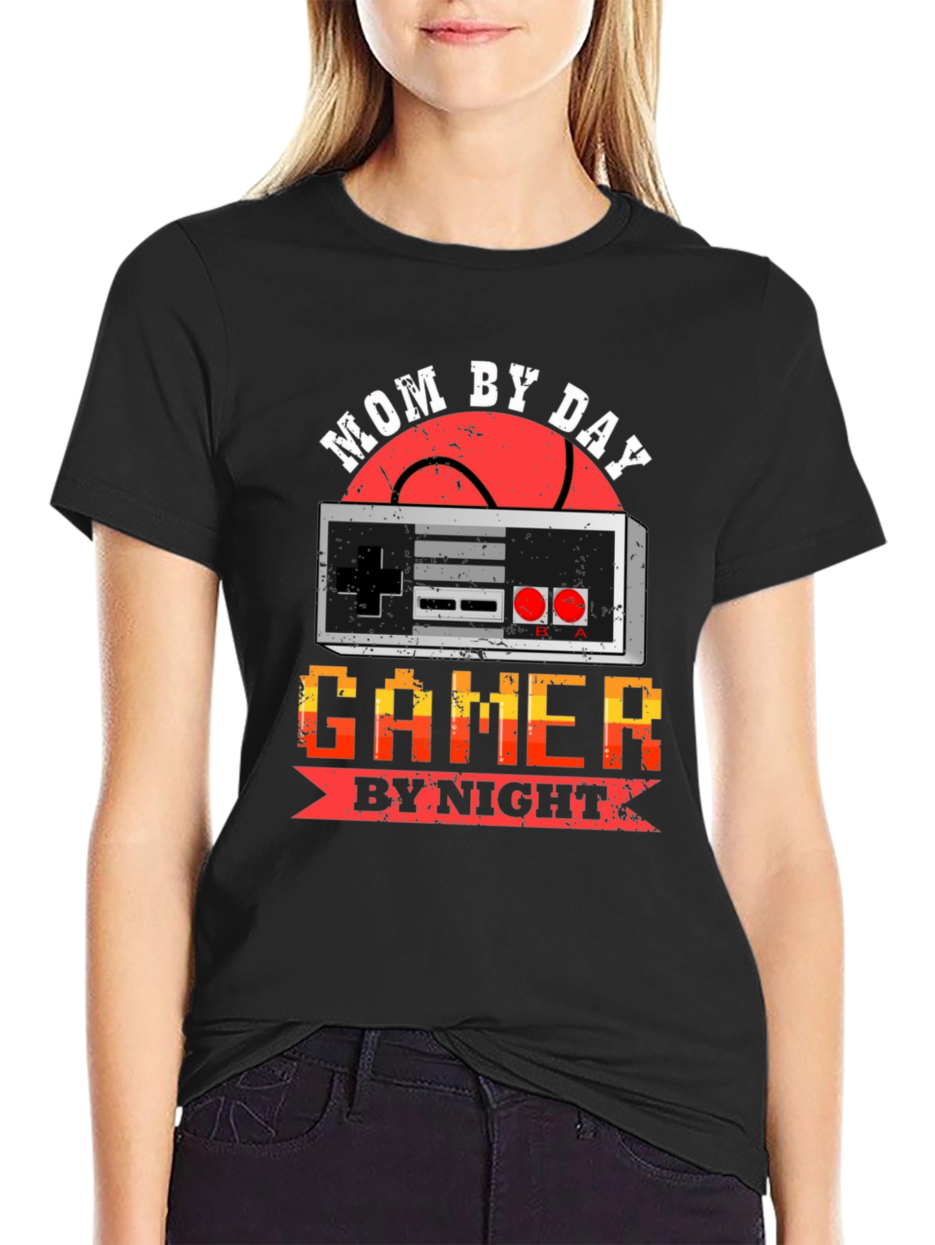 Mom By Day Gamer By Night Graphic Tee