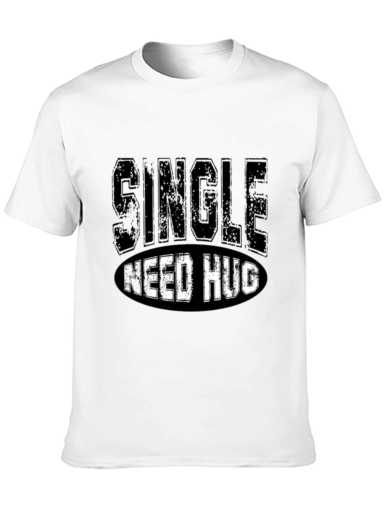 Single Need Hug Black Graphic T-Shirt