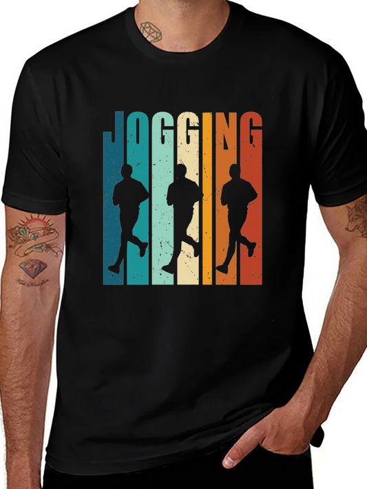 Retro Jogging Graphic Tee - Cool Runner Design