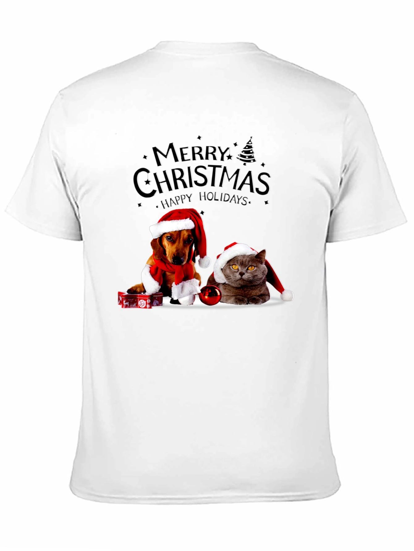 Merry Christmas Dog and Cat T-Shirt