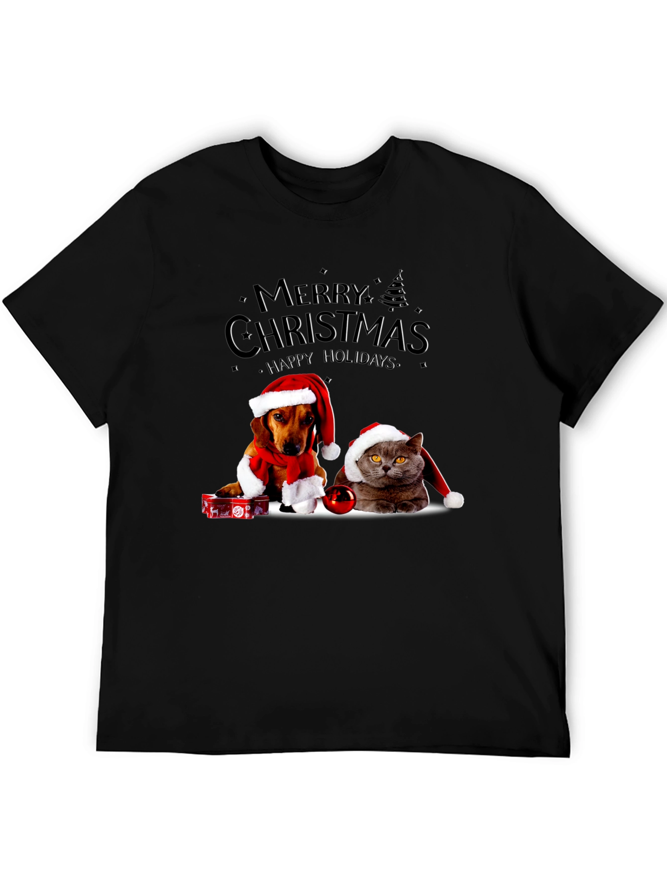 Merry Christmas Dog and Cat T-Shirt