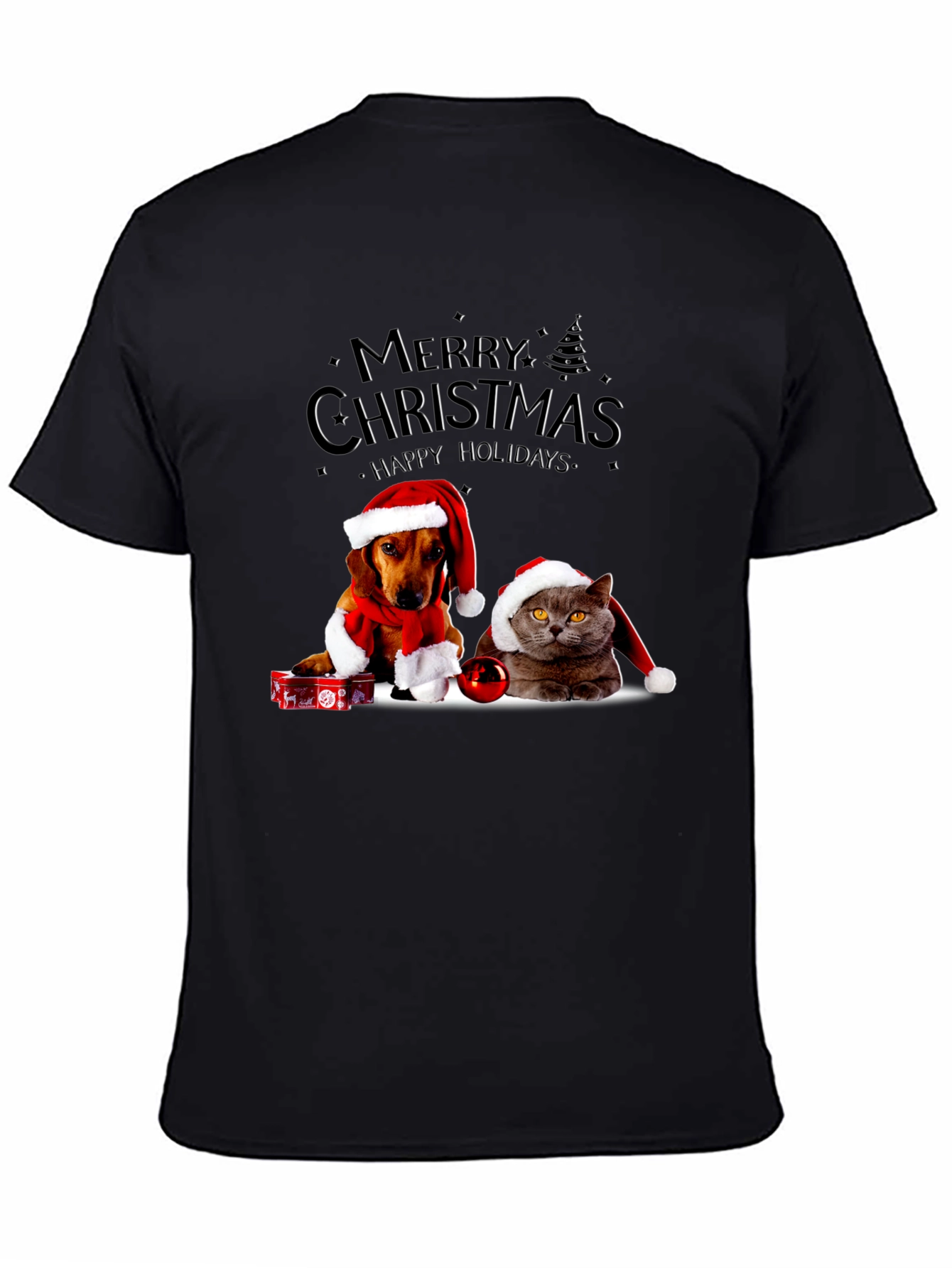 Merry Christmas Dog and Cat T-Shirt