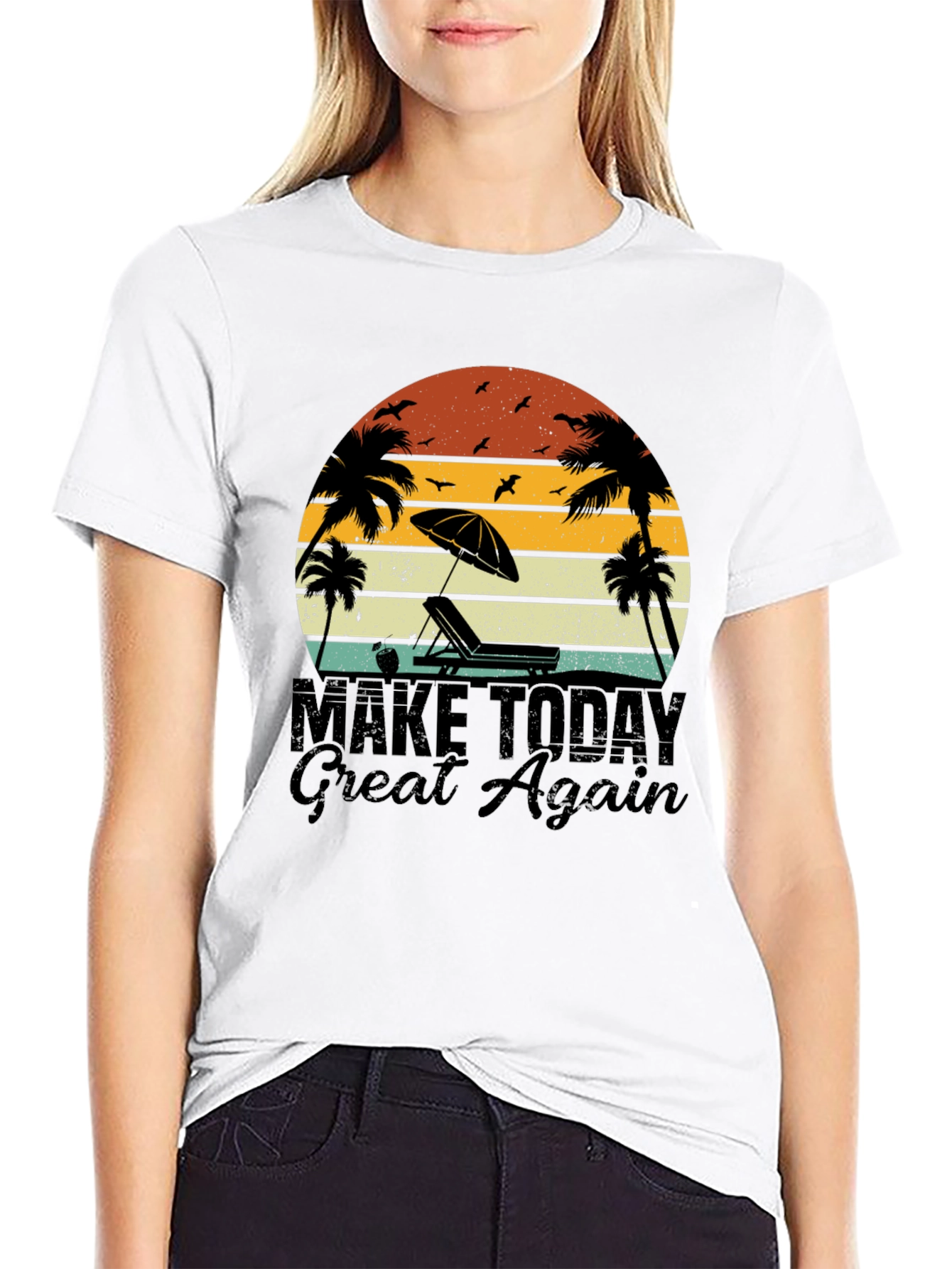 Retro Beach T-Shirt - Make Today Great Again