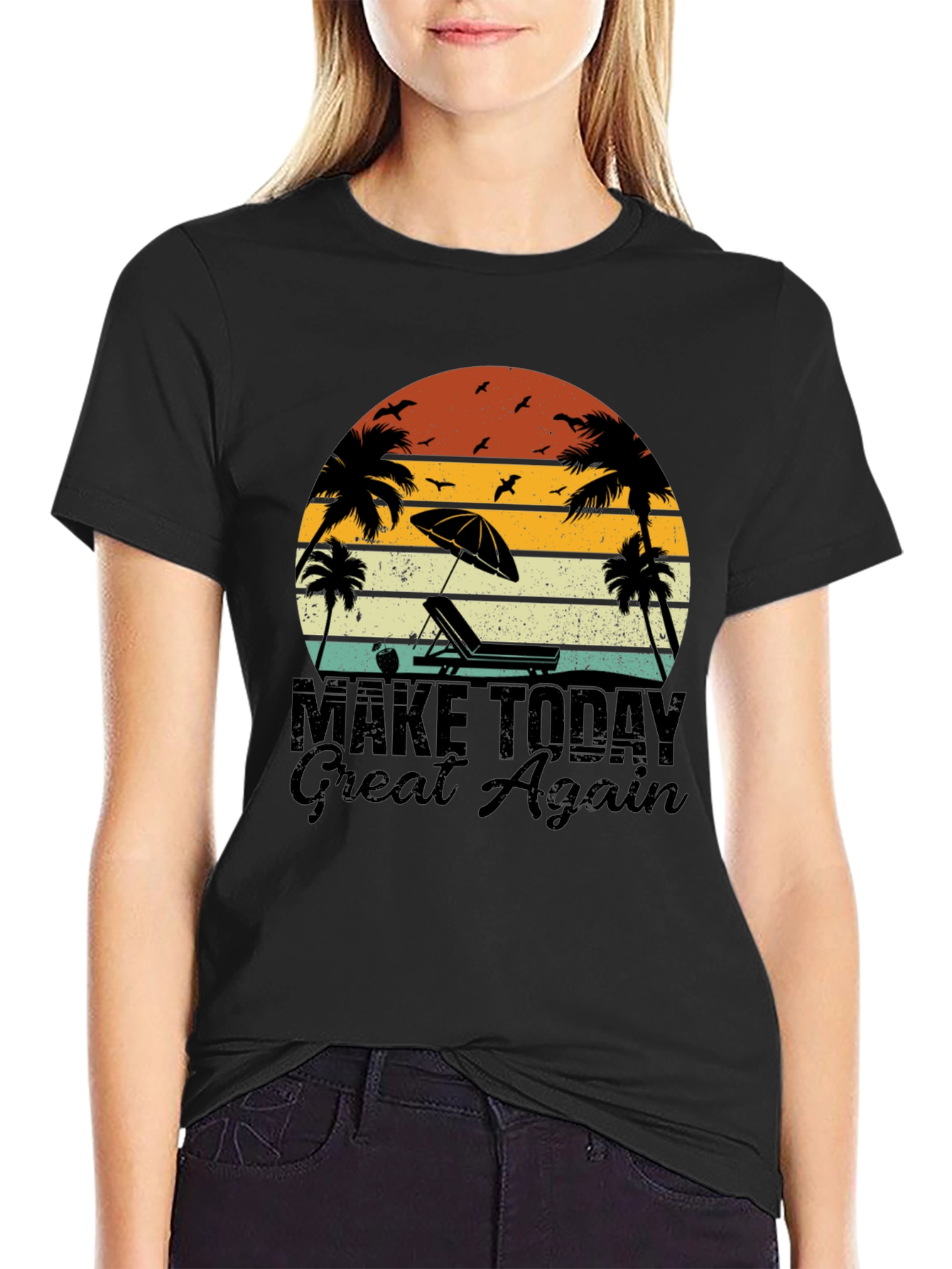 Retro Beach T-Shirt - Make Today Great Again