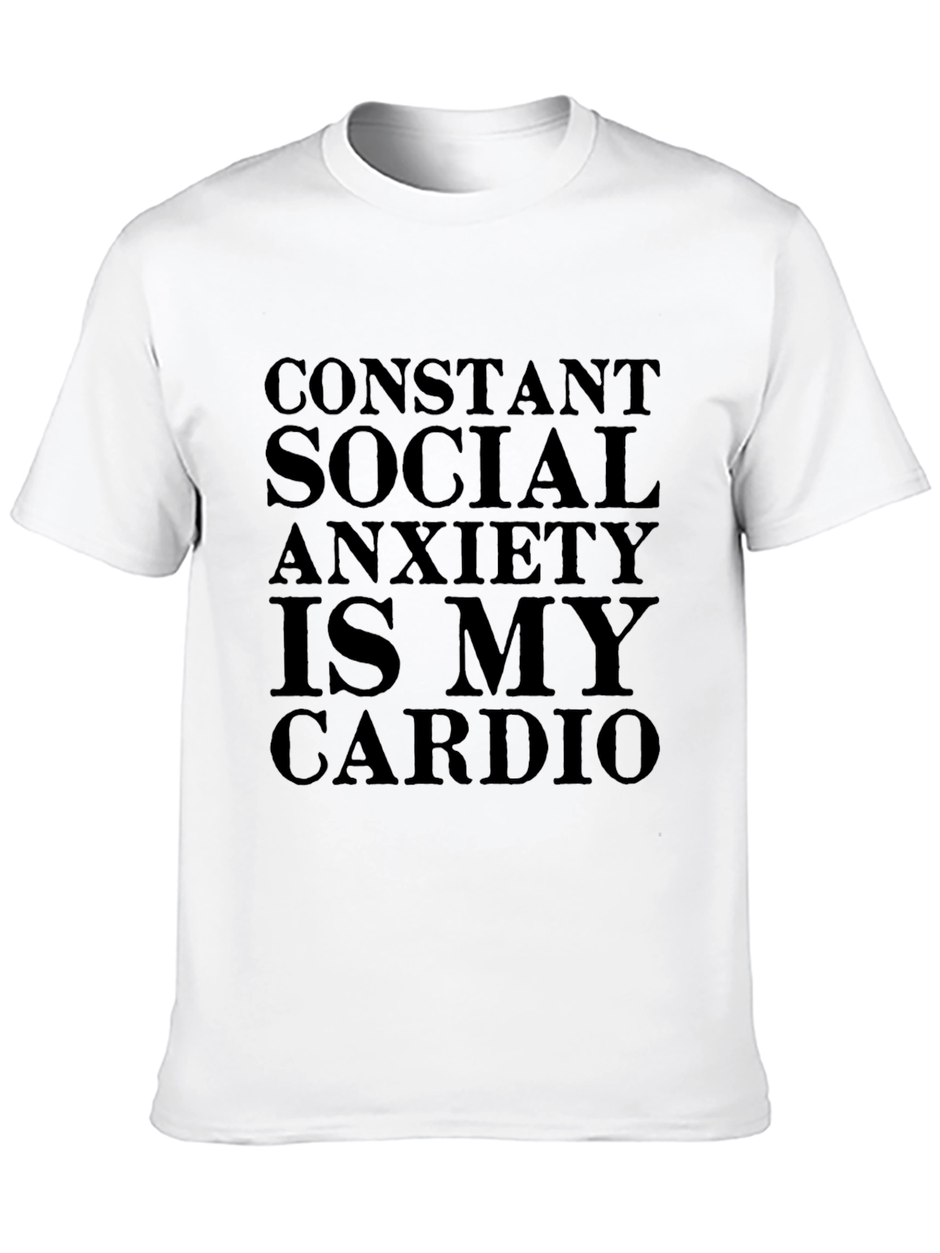 Social Anxiety Cardio Black T-Shirt