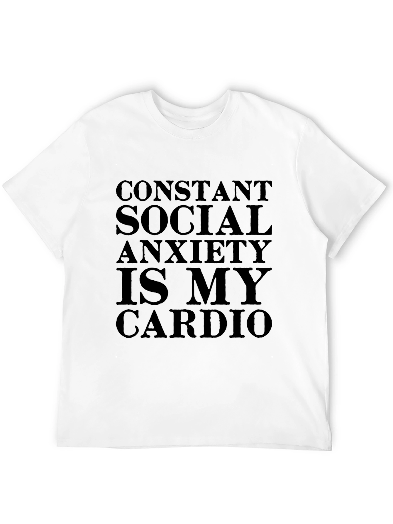 Social Anxiety Cardio Black T-Shirt
