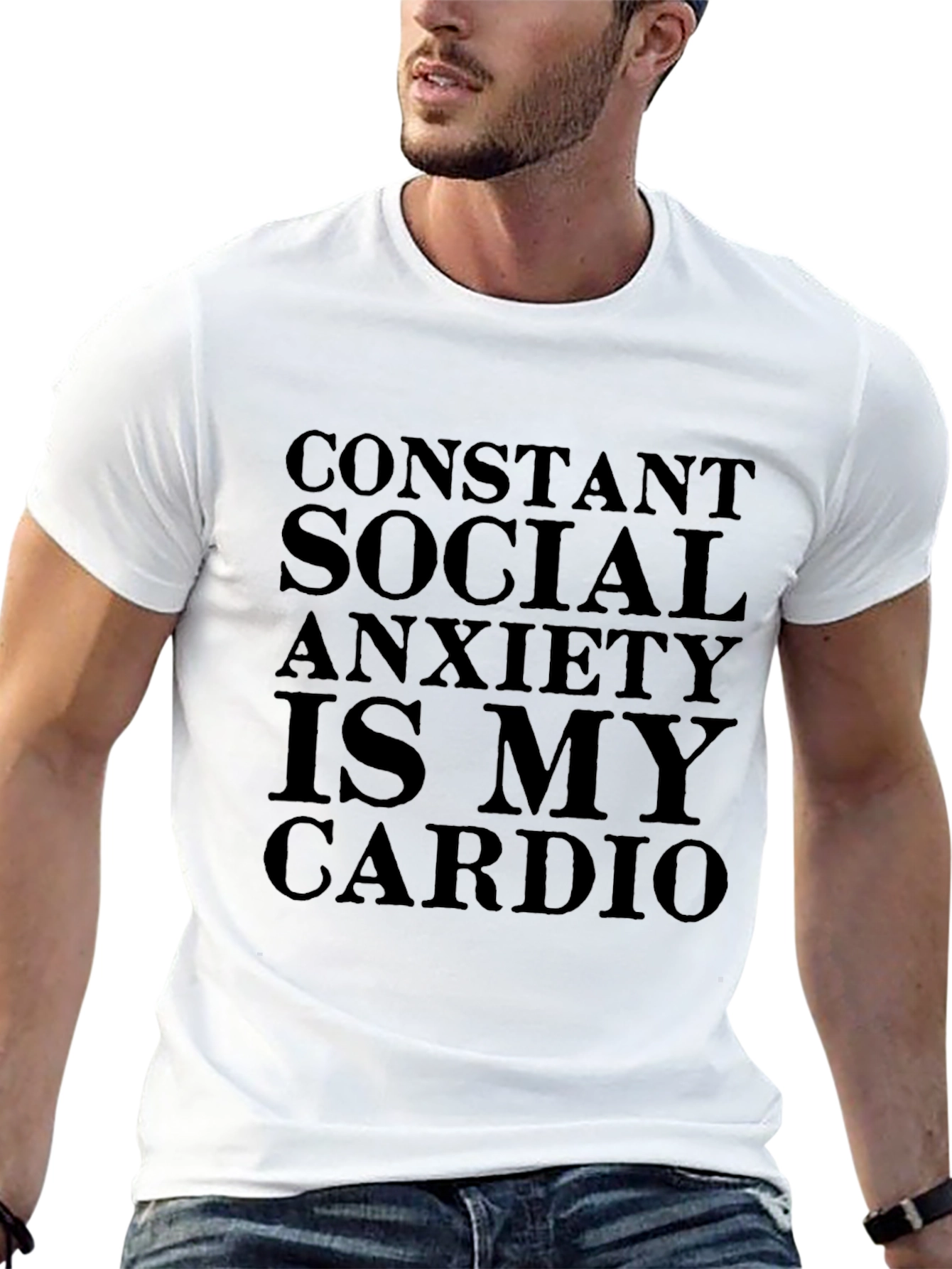 Social Anxiety Cardio Black T-Shirt