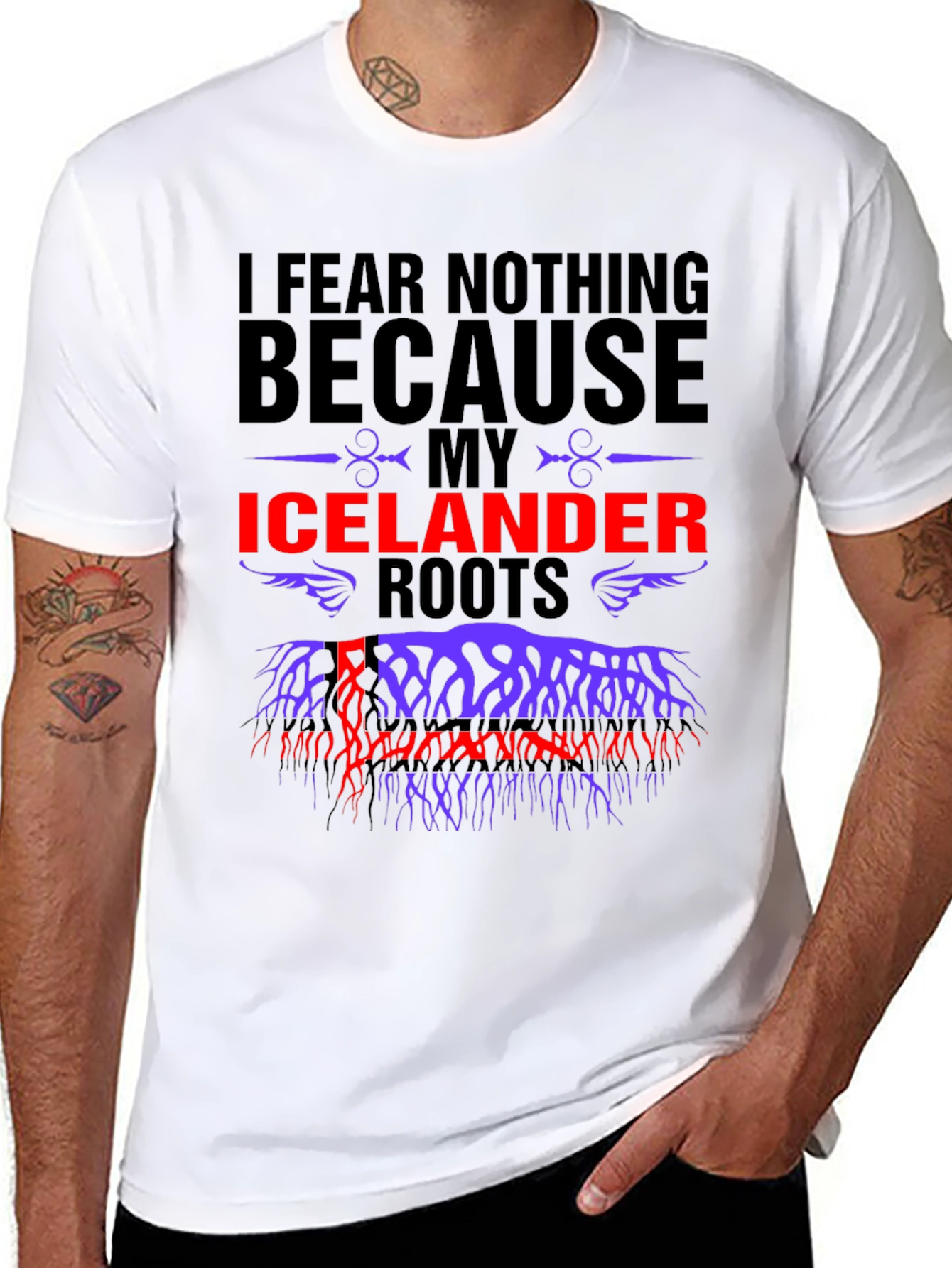 Icelandic Roots T-Shirt - Fear Nothing Design