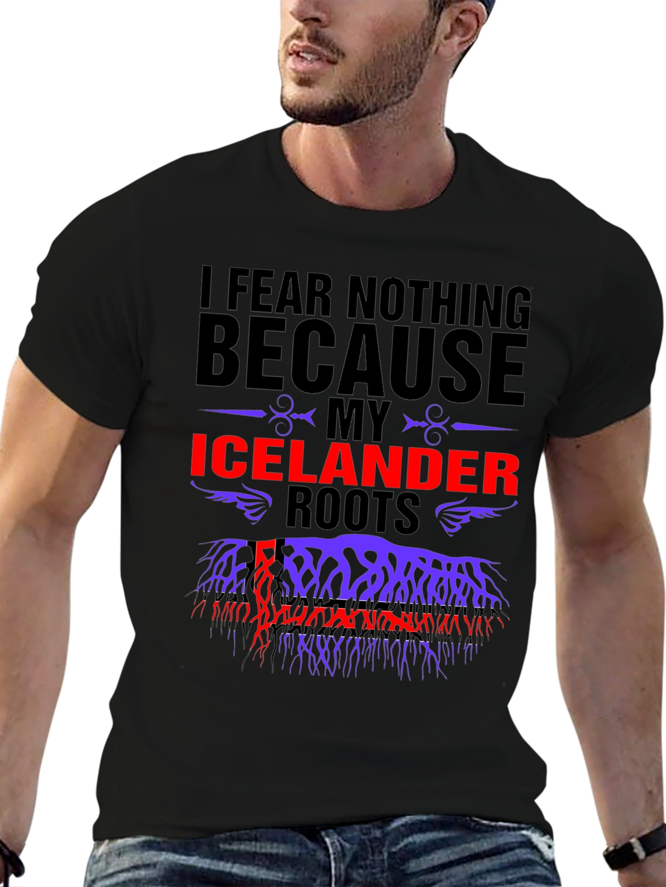 Icelandic Roots T-Shirt - Fear Nothing Design