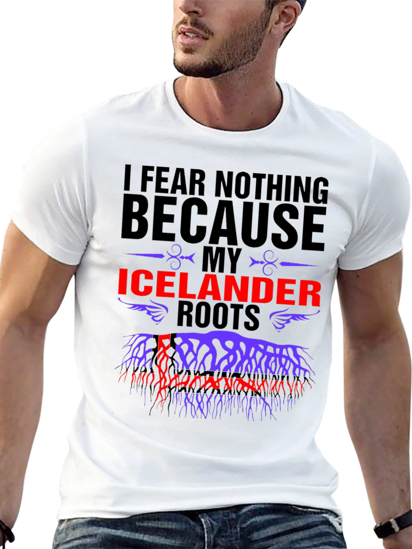 Icelandic Roots T-Shirt - Fear Nothing Design