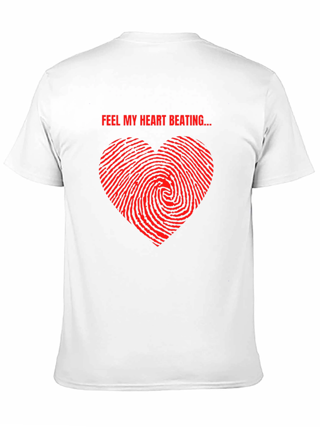 Feel My Heart Beating Black T-Shirt