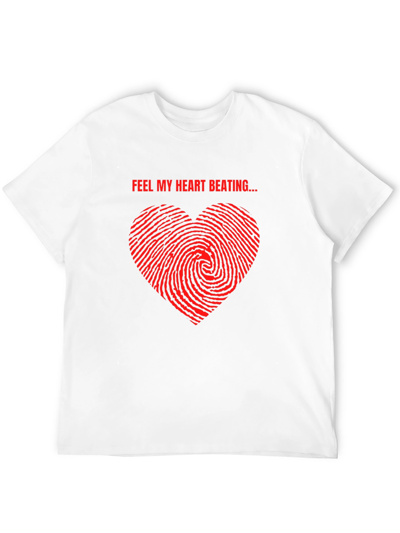 Feel My Heart Beating Black T-Shirt