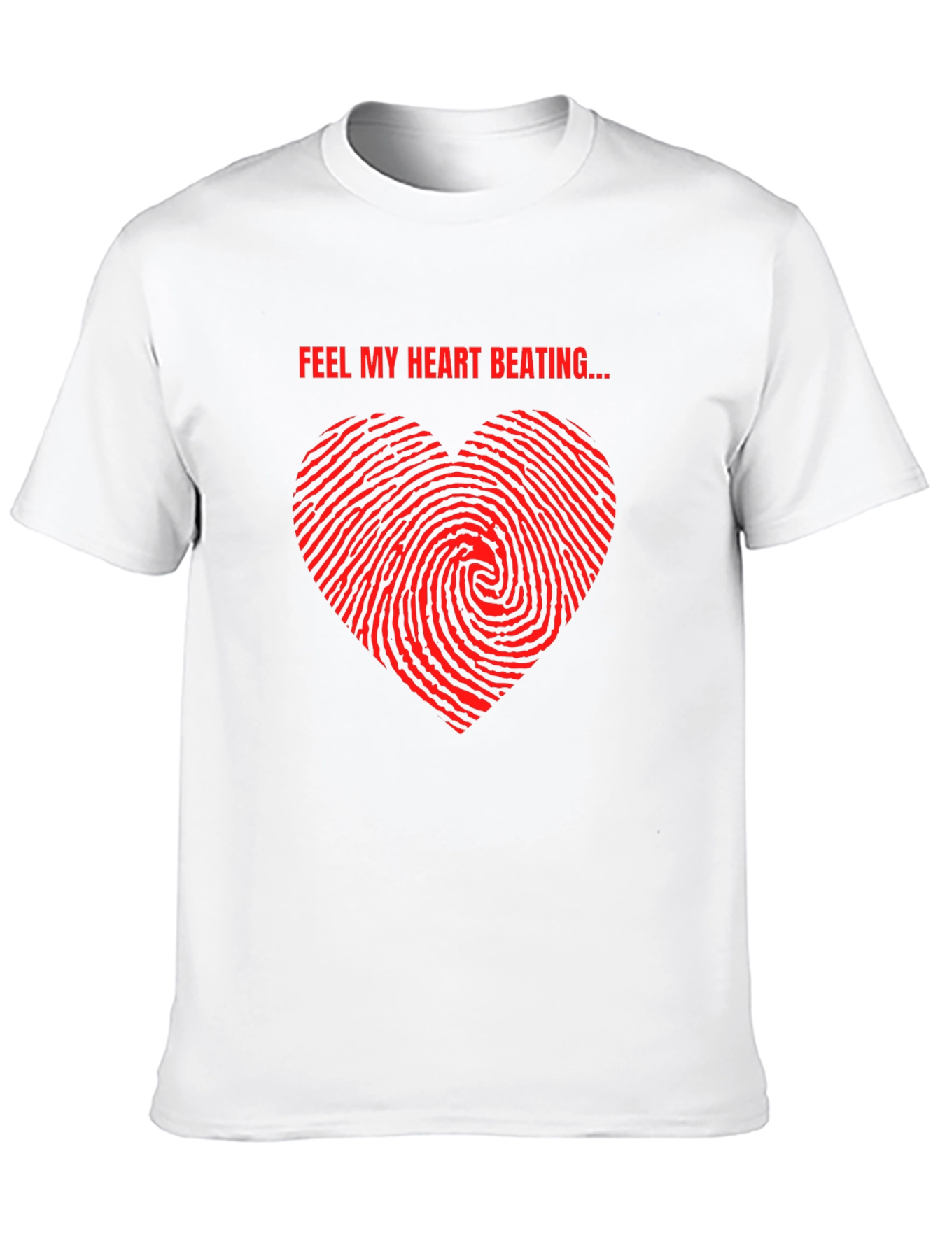 Feel My Heart Beating Black T-Shirt