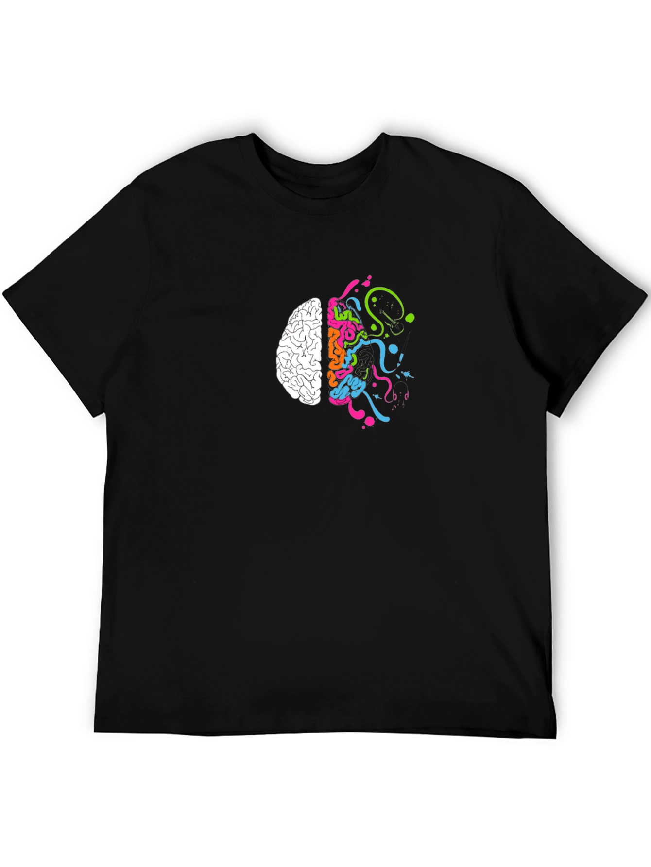 Creative Brain T-Shirt - Black Cotton Tee
