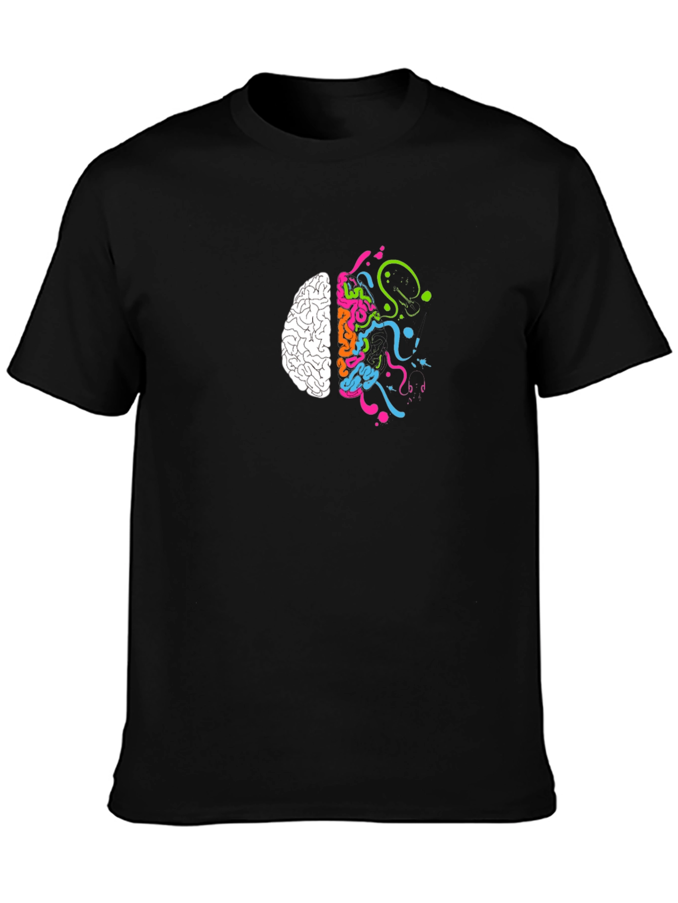 Creative Brain T-Shirt - Black Cotton Tee
