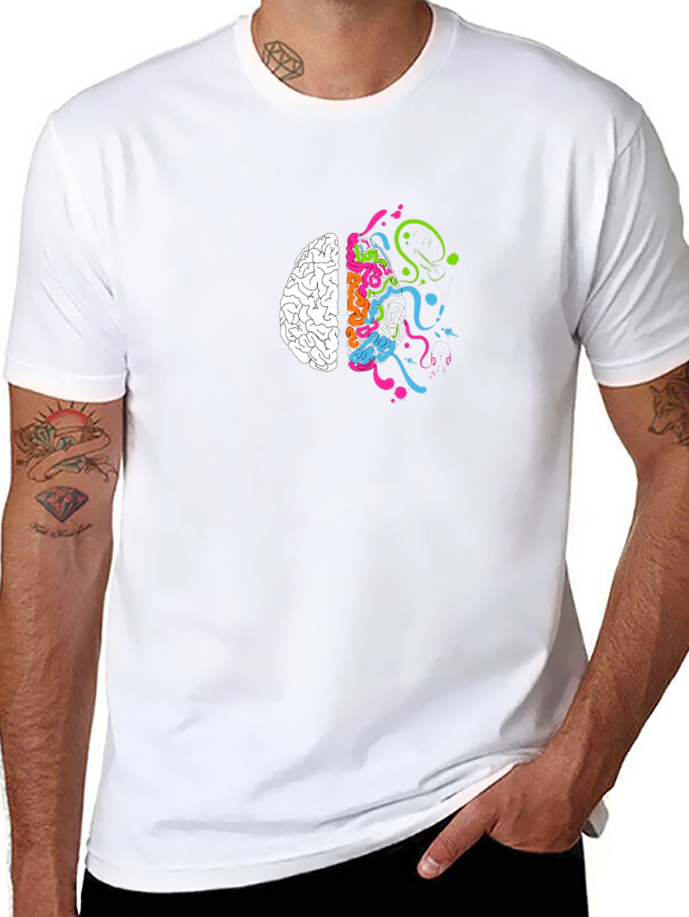 Creative Brain T-Shirt - Black Cotton Tee