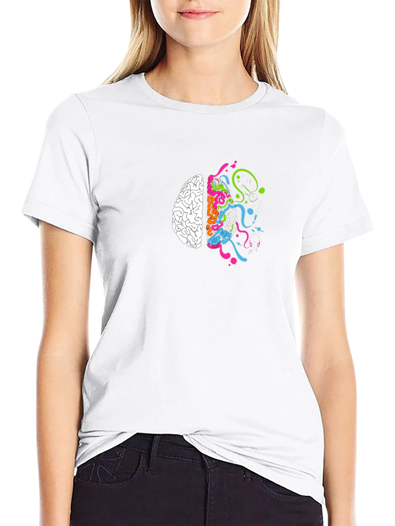 Creative Brain T-Shirt - Black Cotton Tee