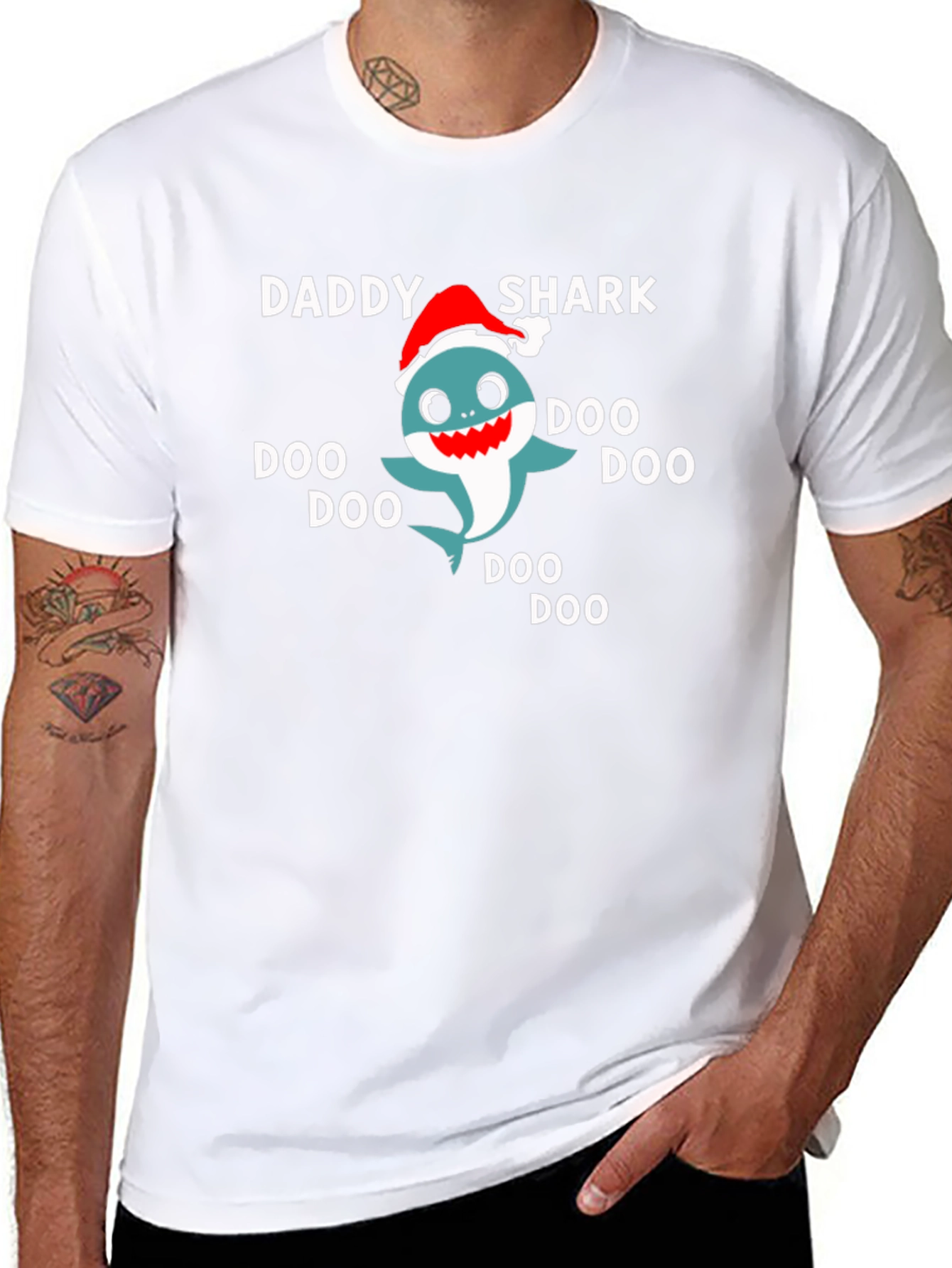 Daddy Shark Christmas T-Shirt