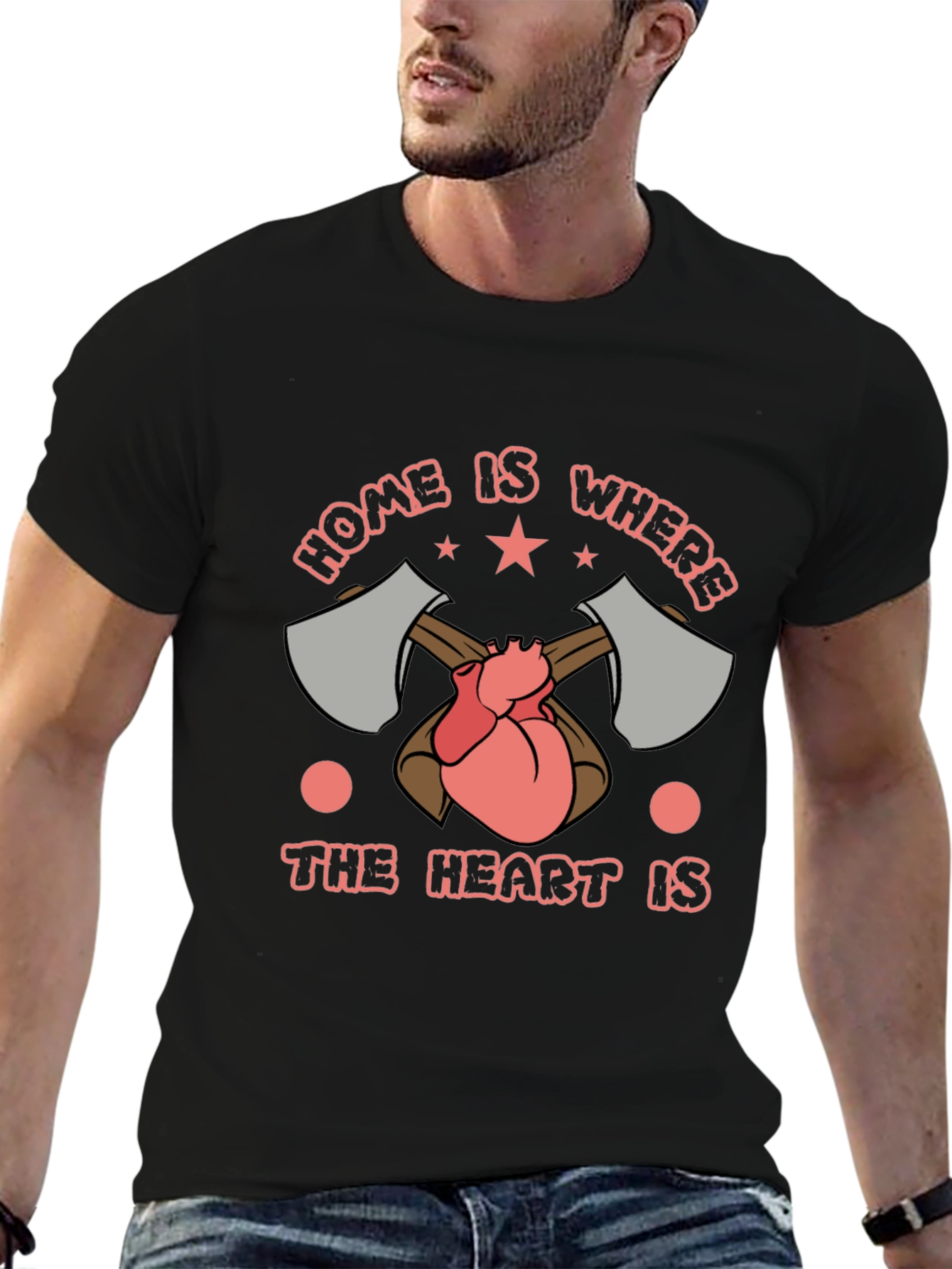 Home is Where the Heart is Lumberjack T-Shirt