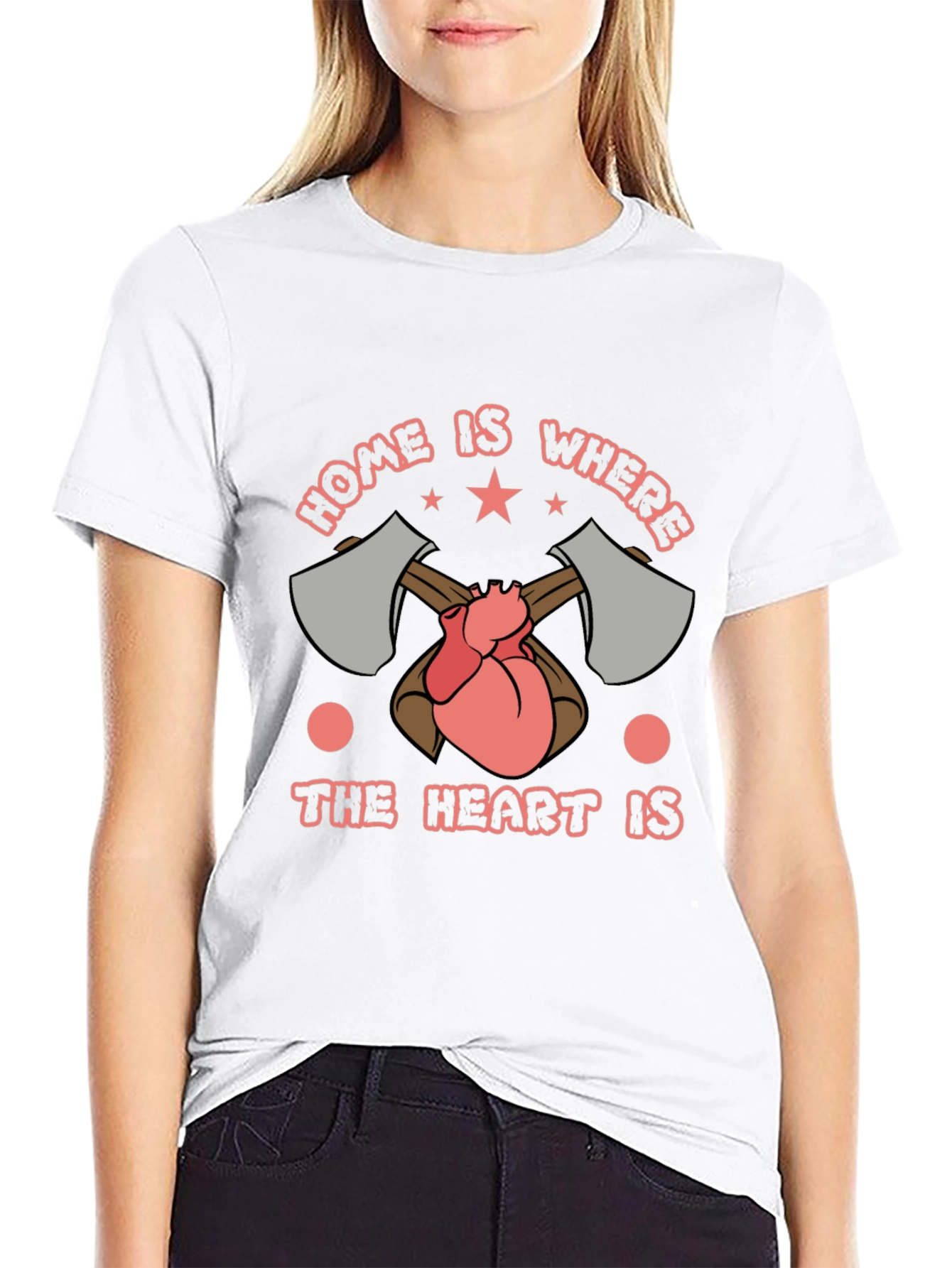 Home is Where the Heart is Lumberjack T-Shirt