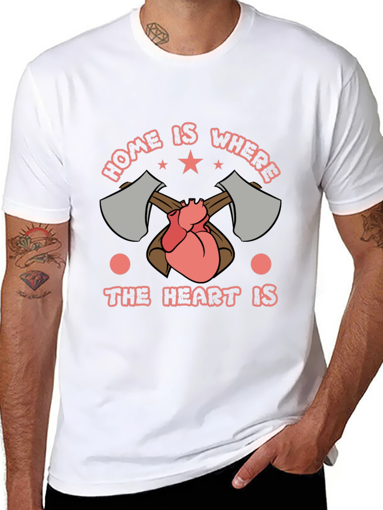 Home is Where the Heart is Lumberjack T-Shirt