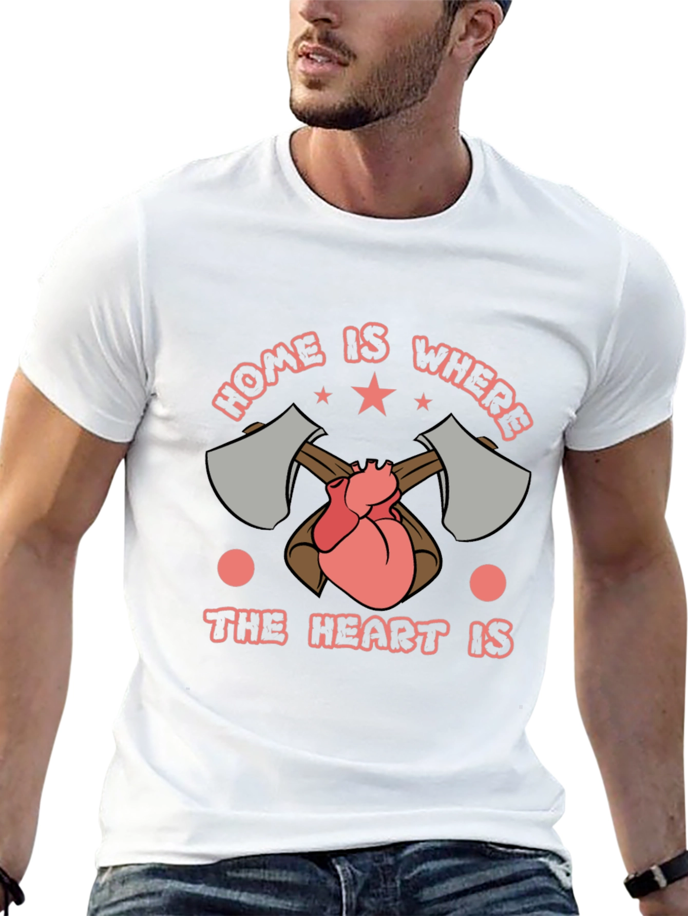 Home is Where the Heart is Lumberjack T-Shirt
