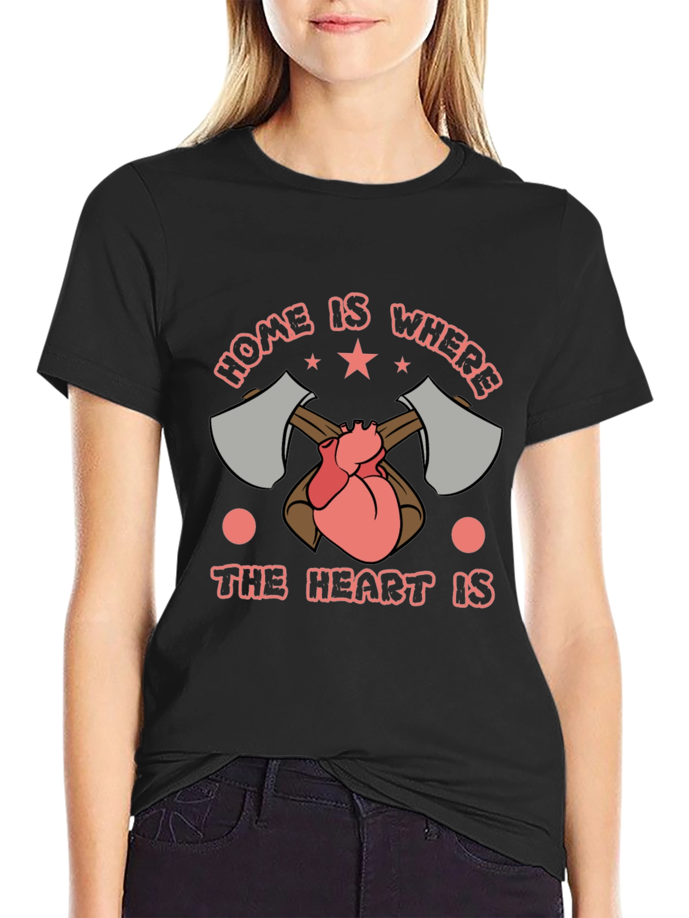 Home is Where the Heart is Lumberjack T-Shirt