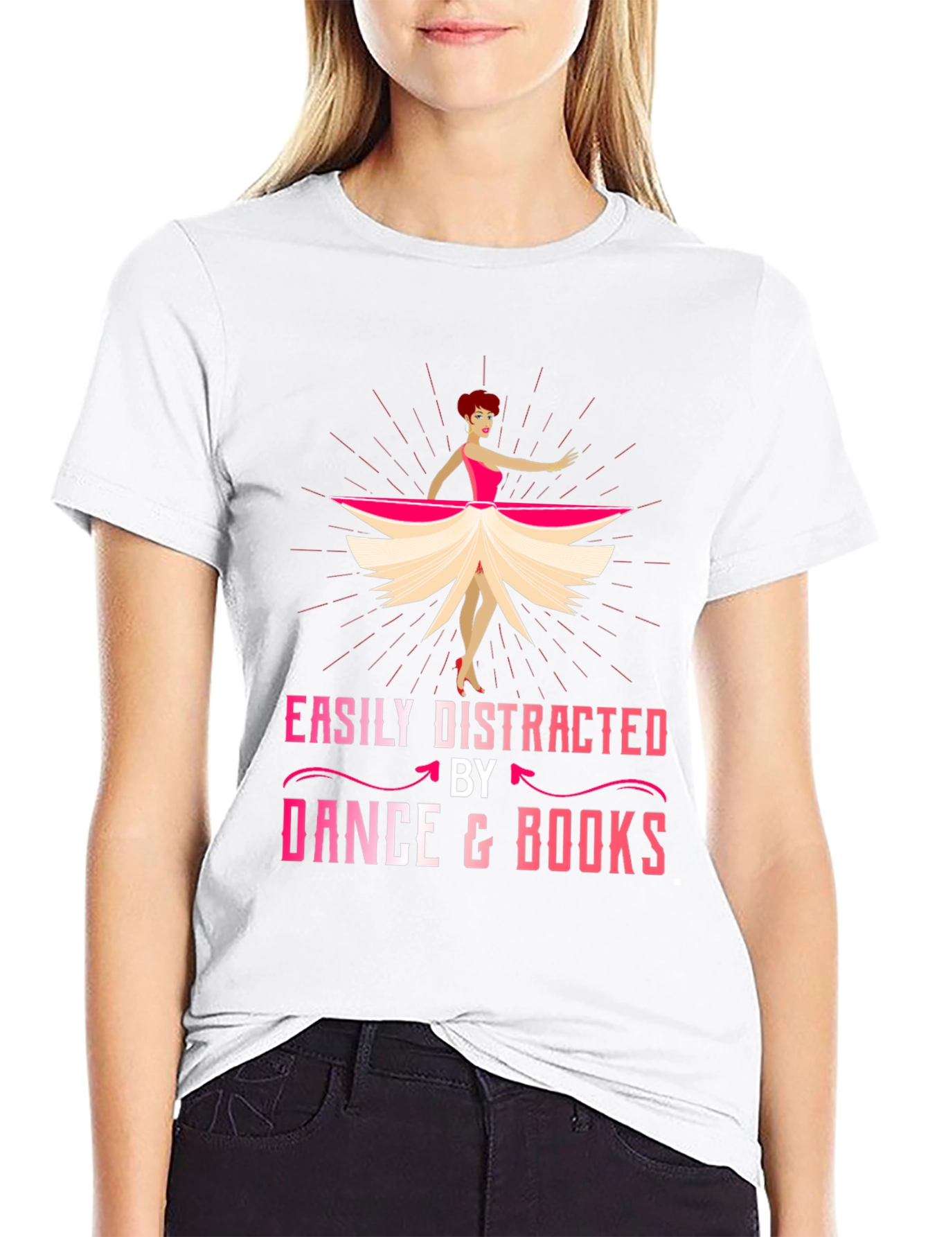 Easily Distracted by Dance and Books T-Shirt