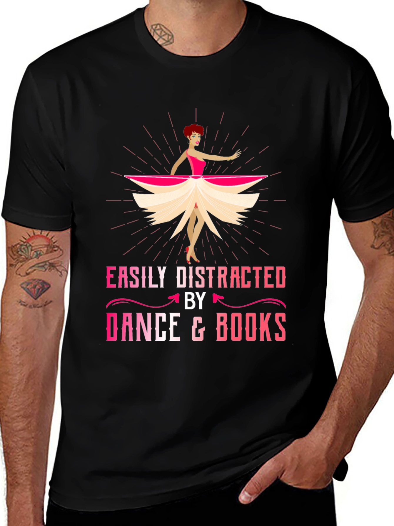 Easily Distracted by Dance and Books T-Shirt