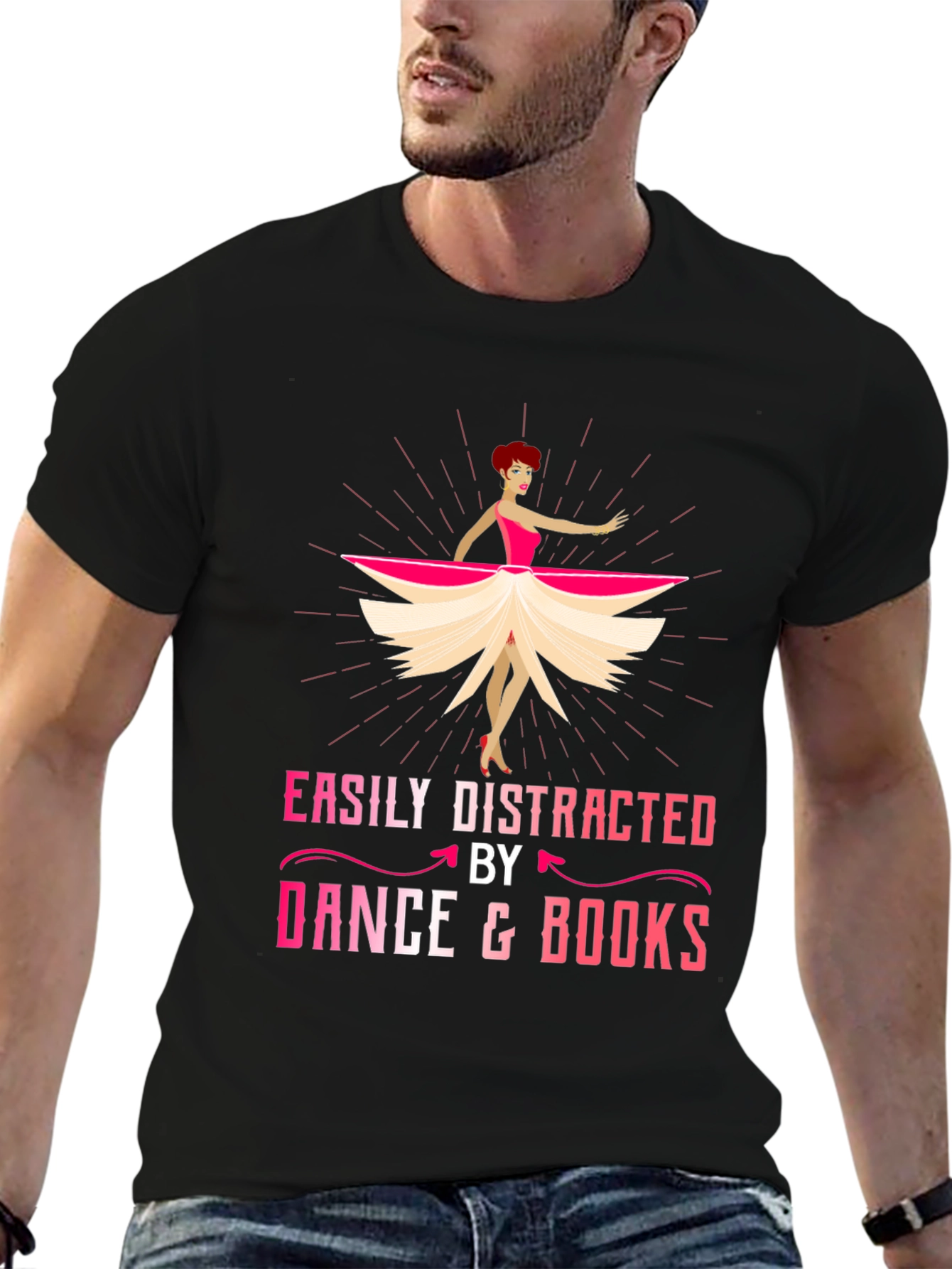 Easily Distracted by Dance and Books T-Shirt
