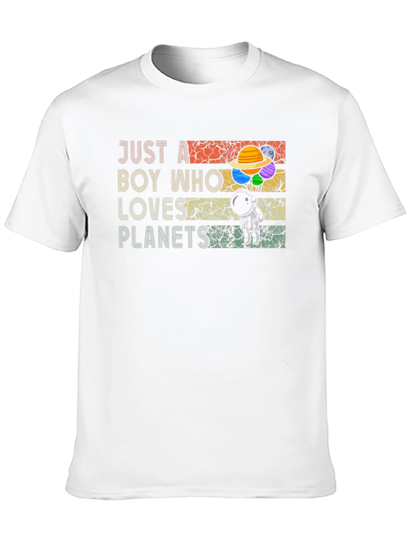 Boy Who Loves Planets T-Shirt - Astronaut Space Tee