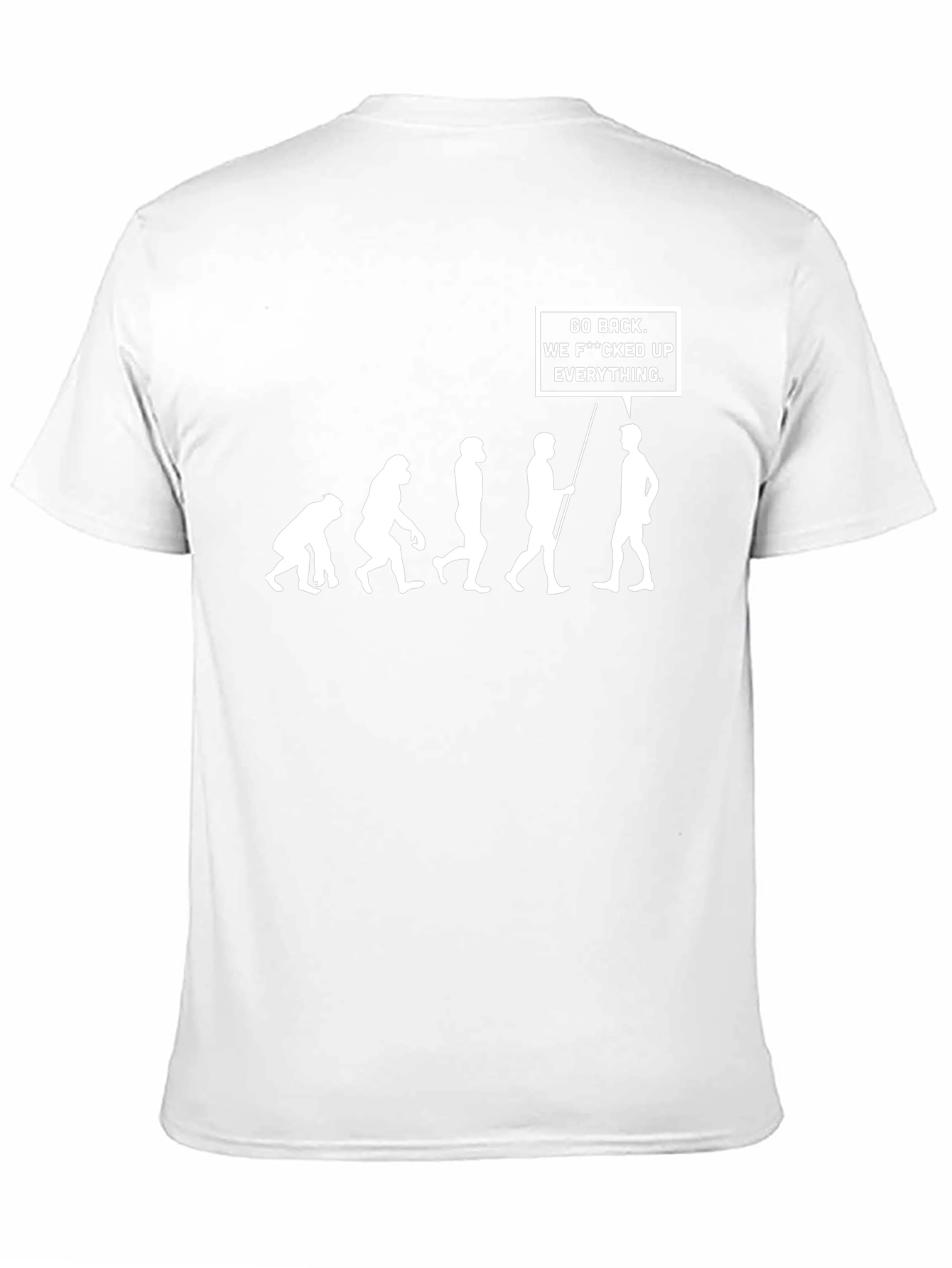 Evolution Go Back T-Shirt - Funny Graphic Tee