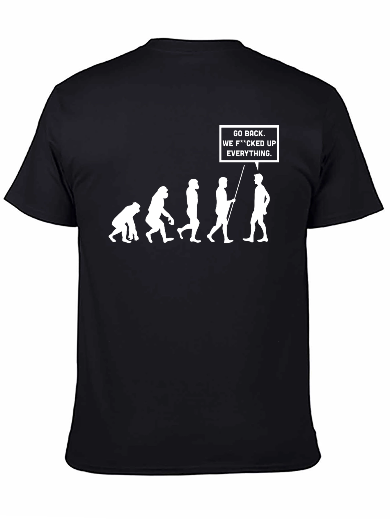 Evolution Go Back T-Shirt - Funny Graphic Tee