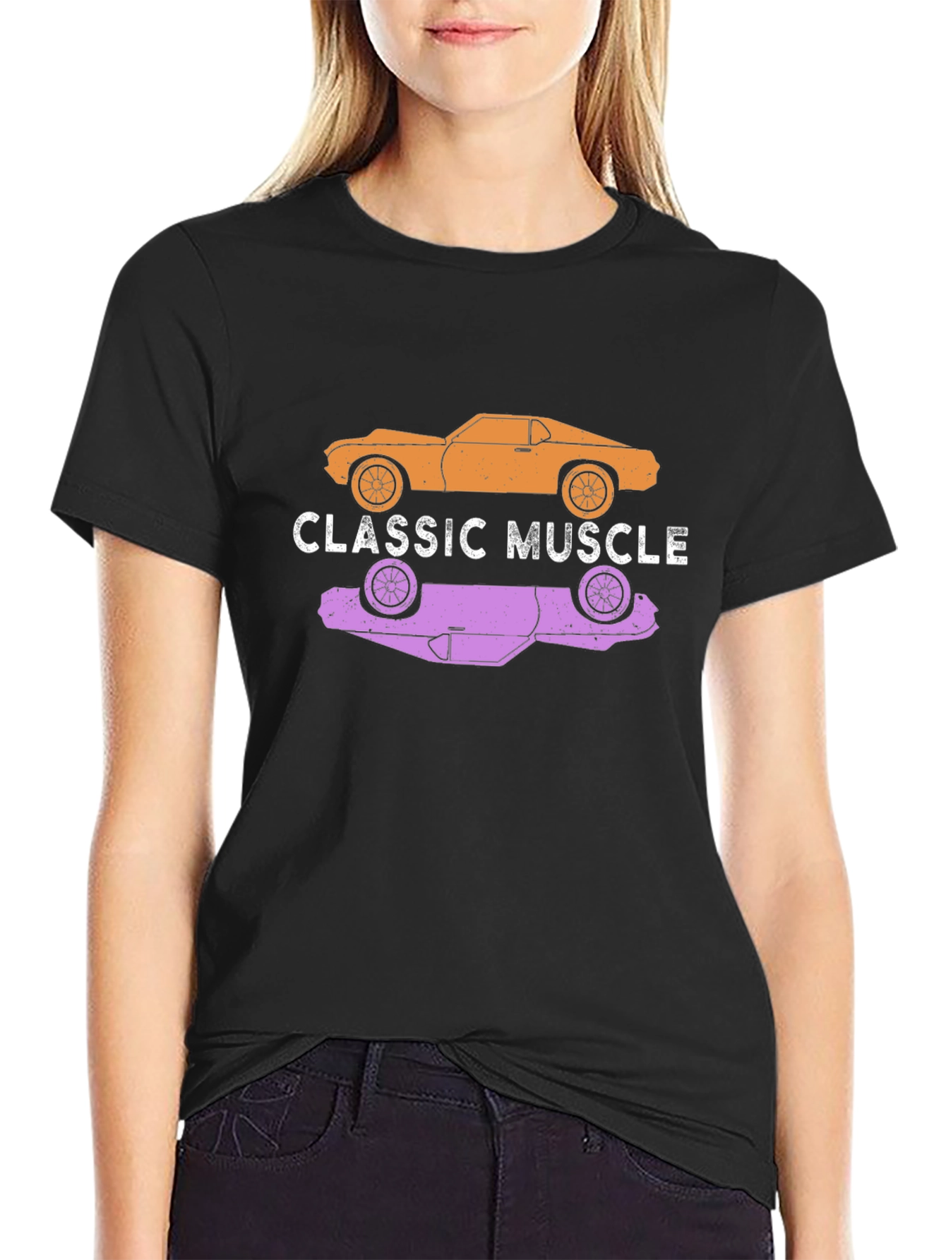Classic Muscle Car T-Shirt - Black