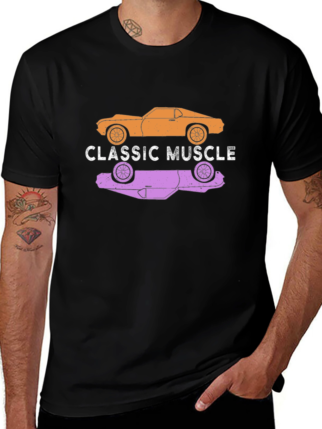 Classic Muscle Car T-Shirt - Black