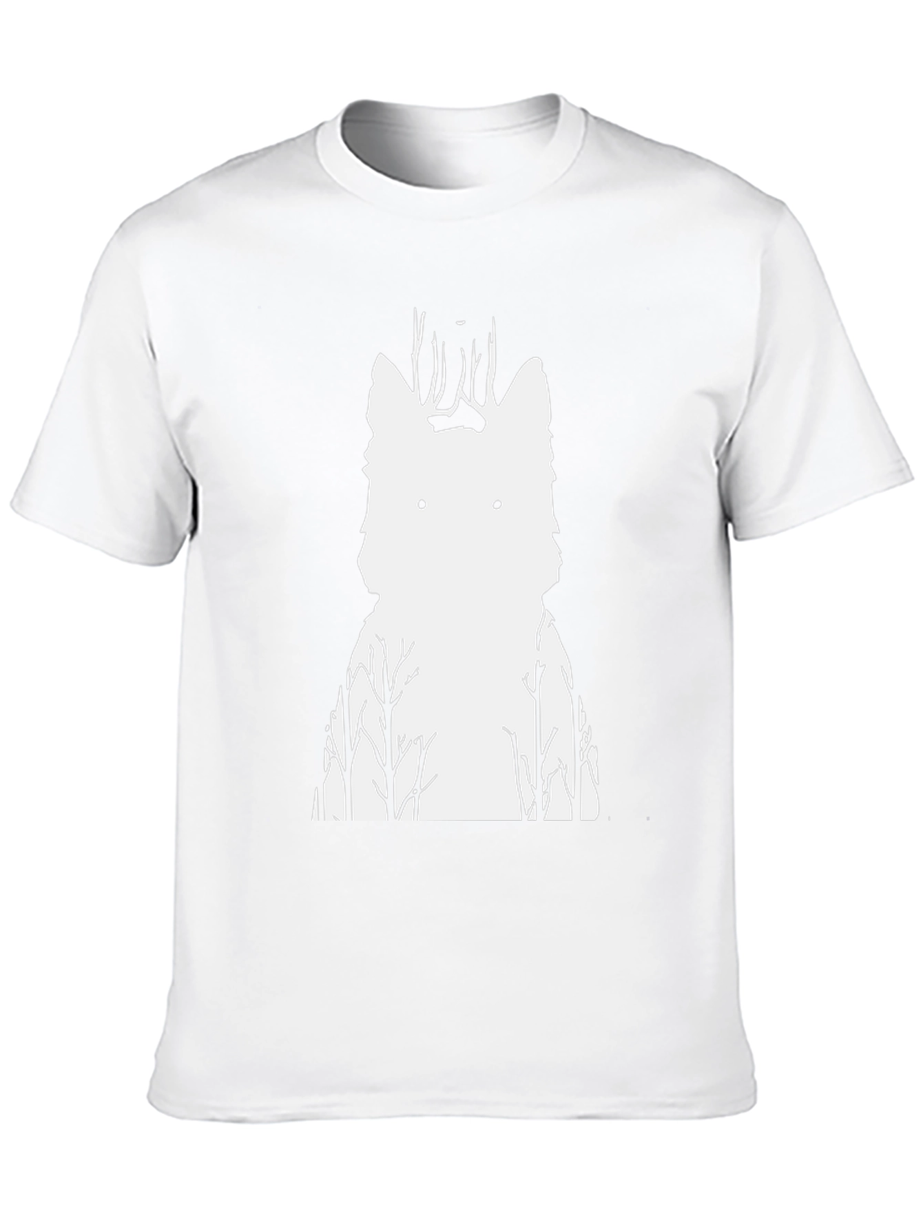 Wolf Forest Graphic Tee - Black Cotton Blend
