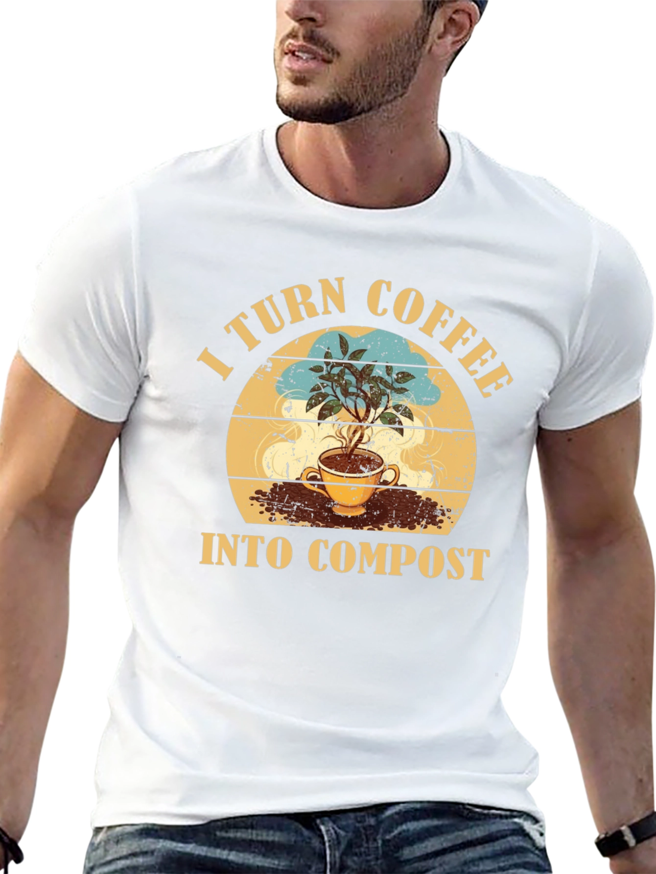 I Turn Coffee Into Compost T-Shirt - Gardening Tee