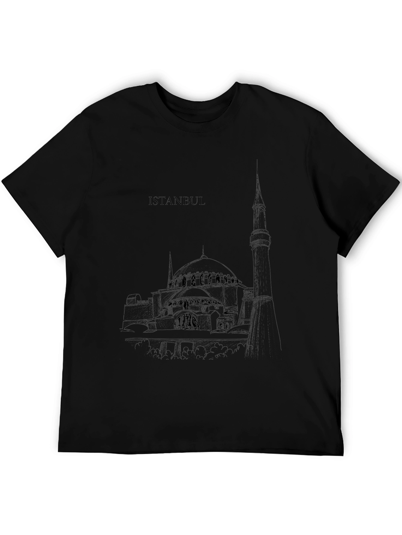 Istanbul Sketch Black T-Shirt