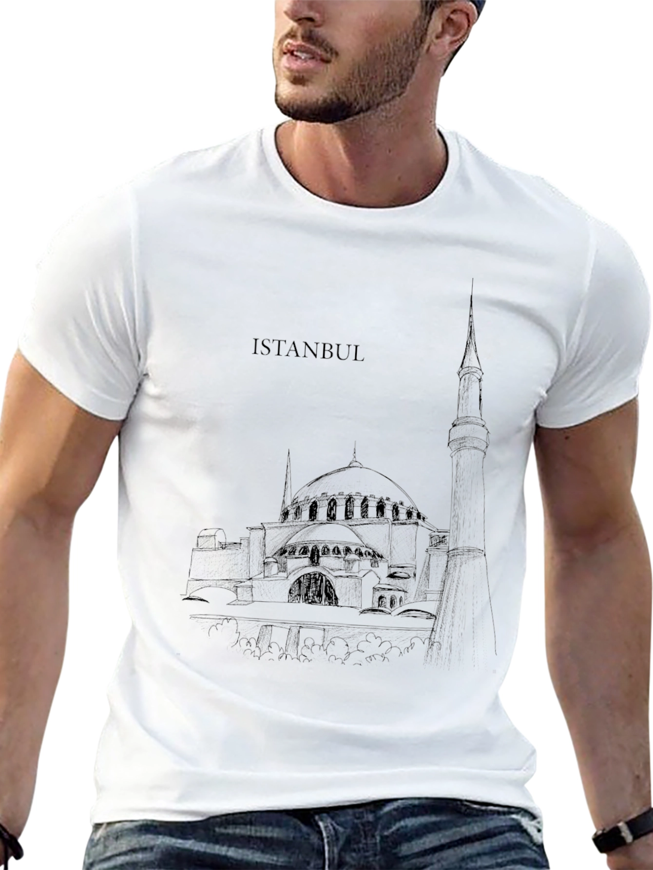 Istanbul Sketch Black T-Shirt