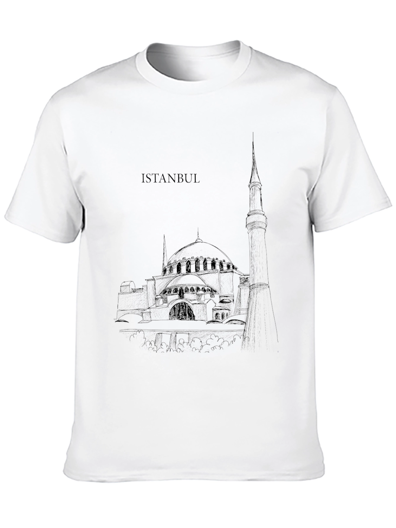 Istanbul Sketch Black T-Shirt