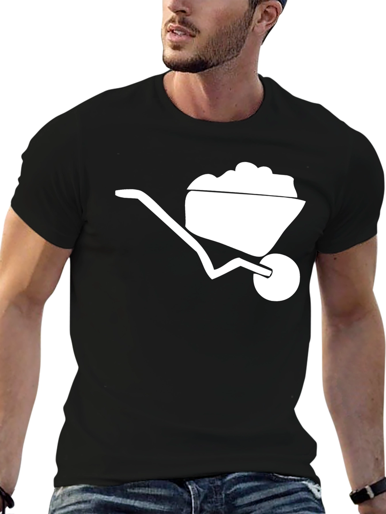 Wheelbarrow Graphic T-Shirt - Black