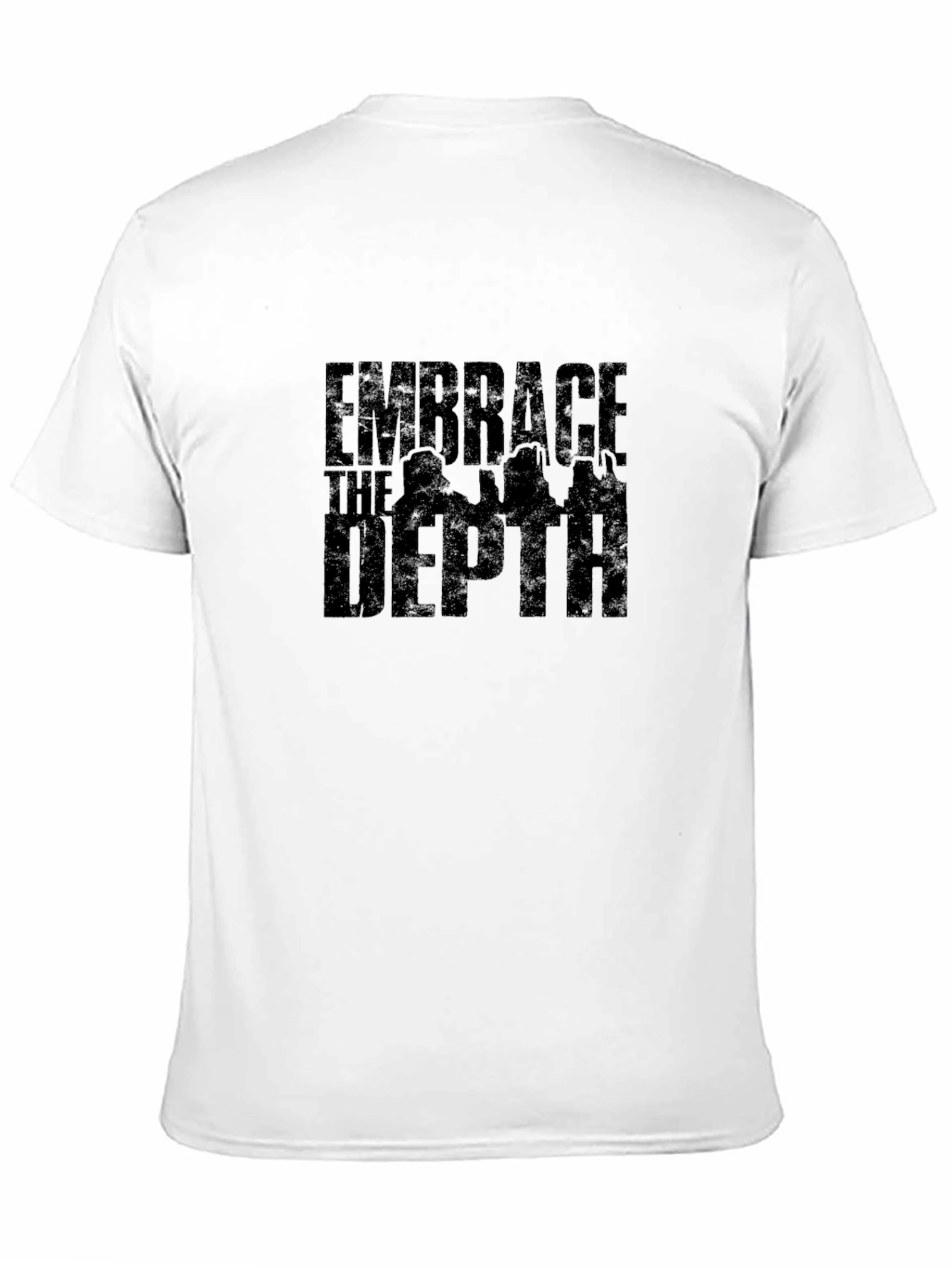 Embrace The Depth Graphic Print Black T-Shirt