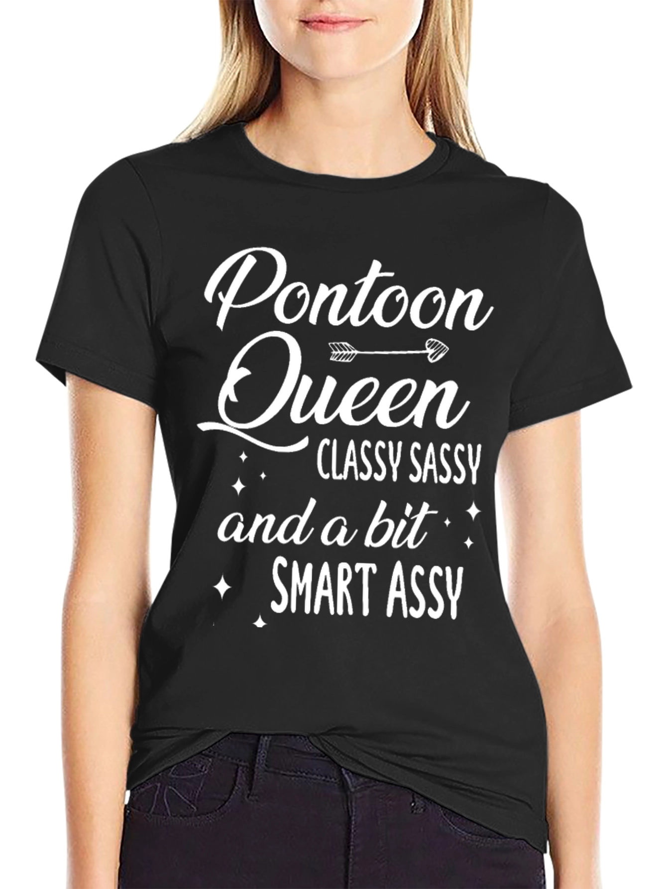 Pontoon Queen Funny Graphic T-Shirt