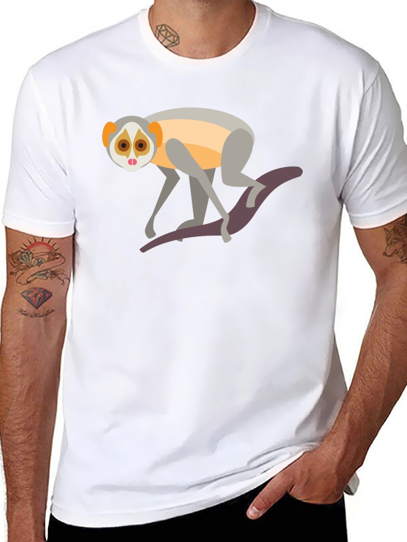 Slow Loris Graphic Tee - Unisex Black T-Shirt