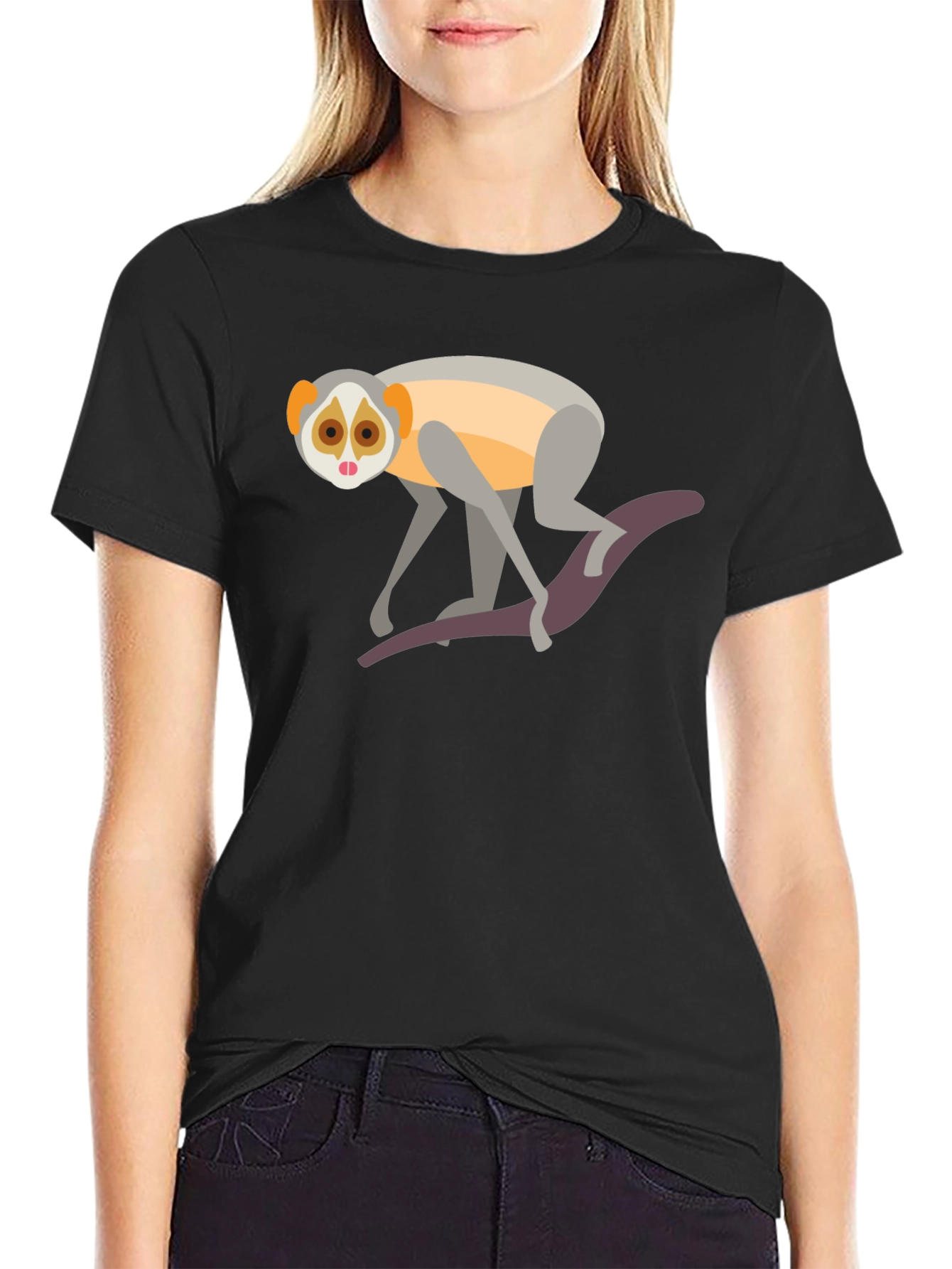Slow Loris Graphic Tee - Unisex Black T-Shirt