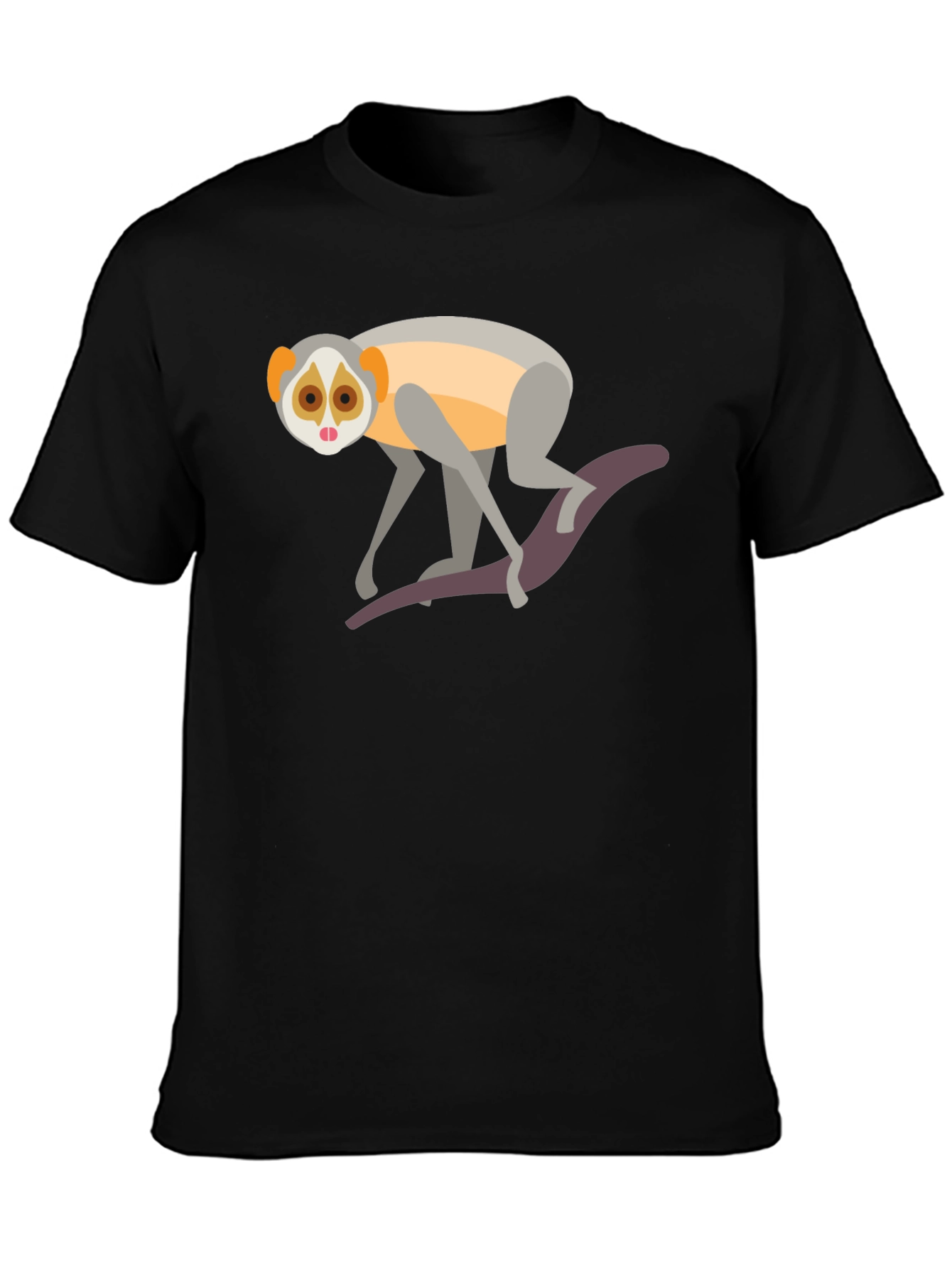 Slow Loris Graphic Tee - Unisex Black T-Shirt